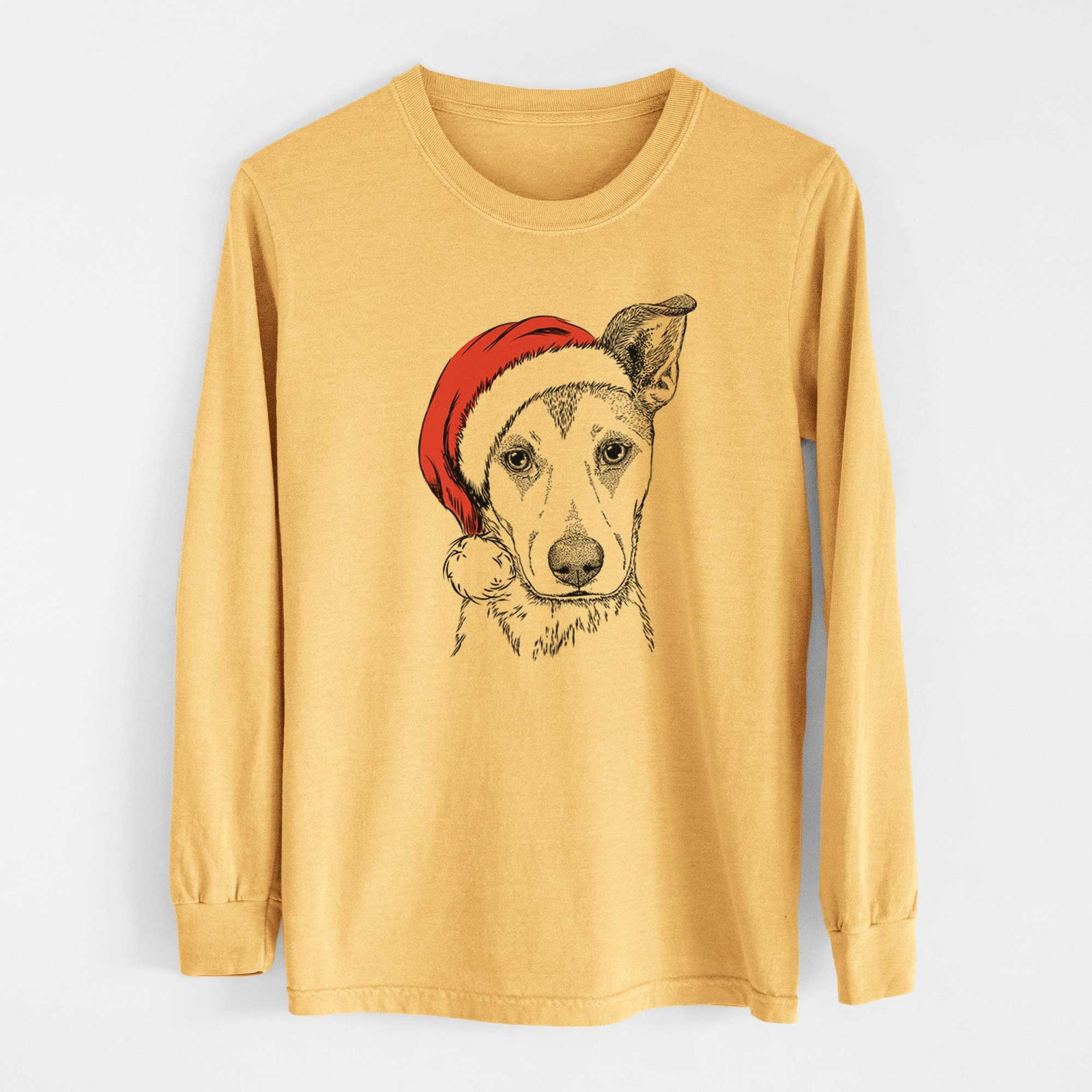 Santa Coral the Mixed Breed - Heavyweight 100% Cotton Long Sleeve