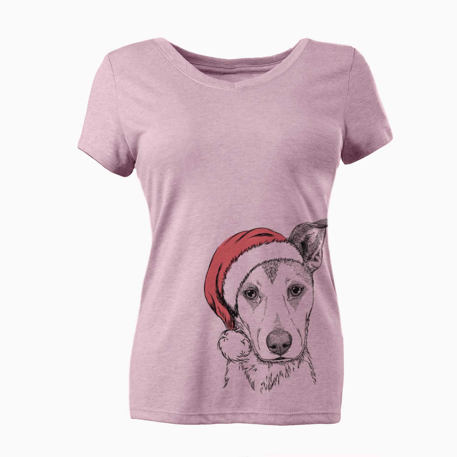 Santa Coral the Mixed Breed - Women's V-neck Shirt
