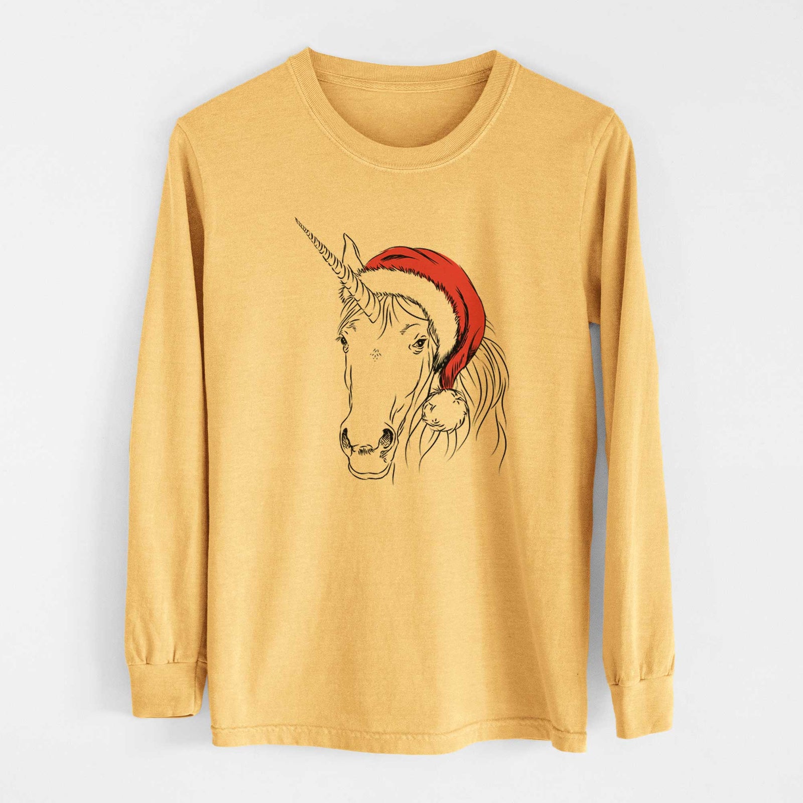 Santa Cosmic the Unicorn - Heavyweight 100% Cotton Long Sleeve