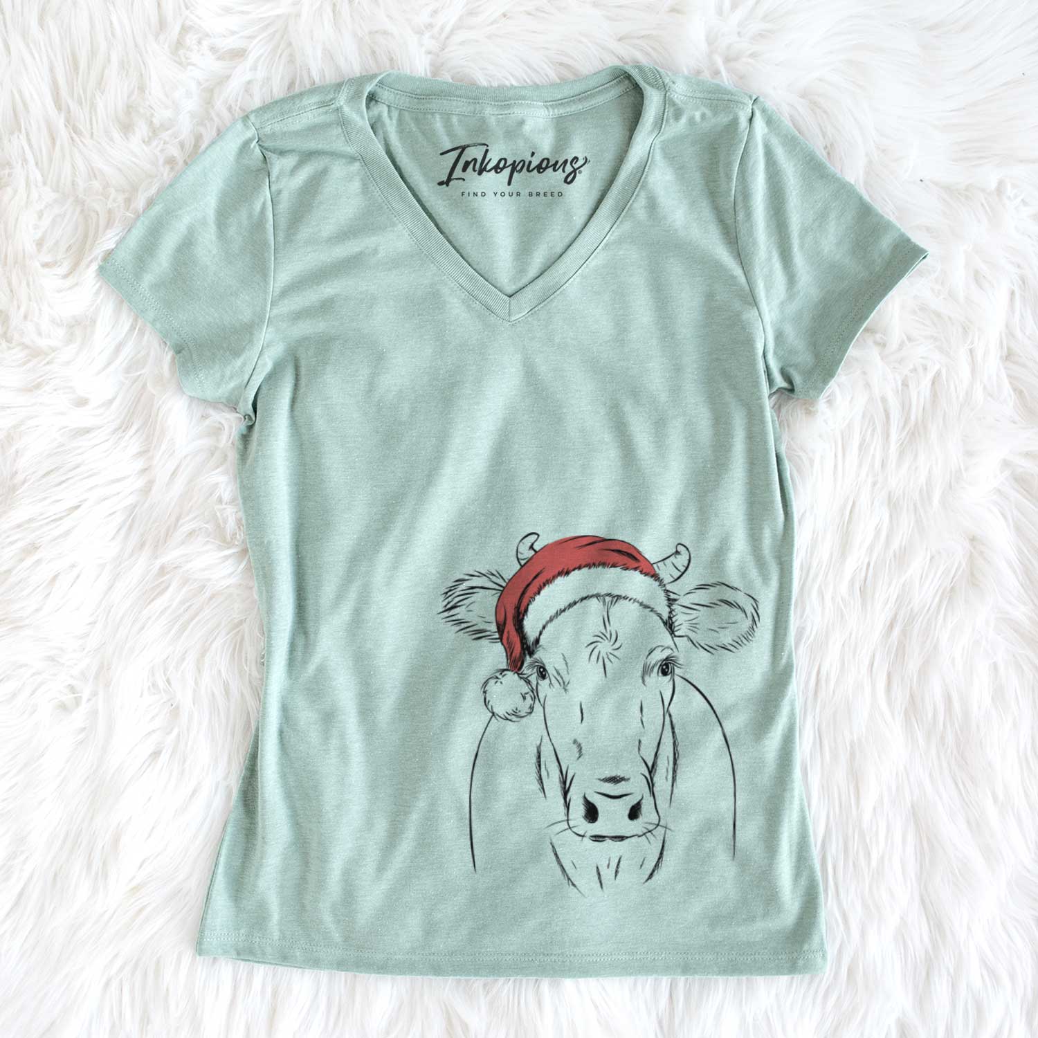 Santa Cruz the Cow - Women's V-neck Shirt