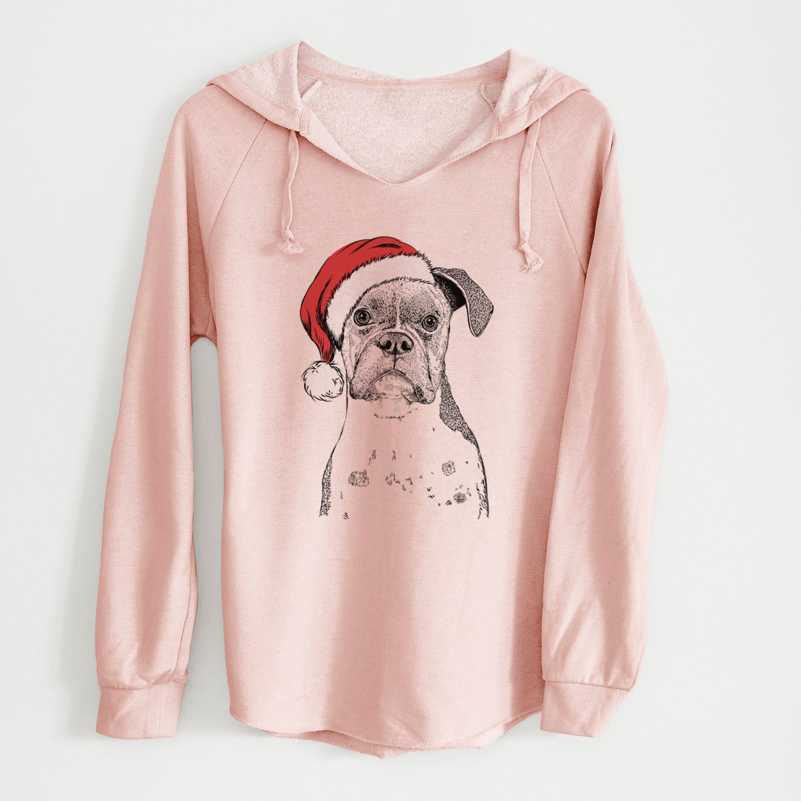 Santa Daisy the Boxer - Cali Wave Hooded Sweatshirt