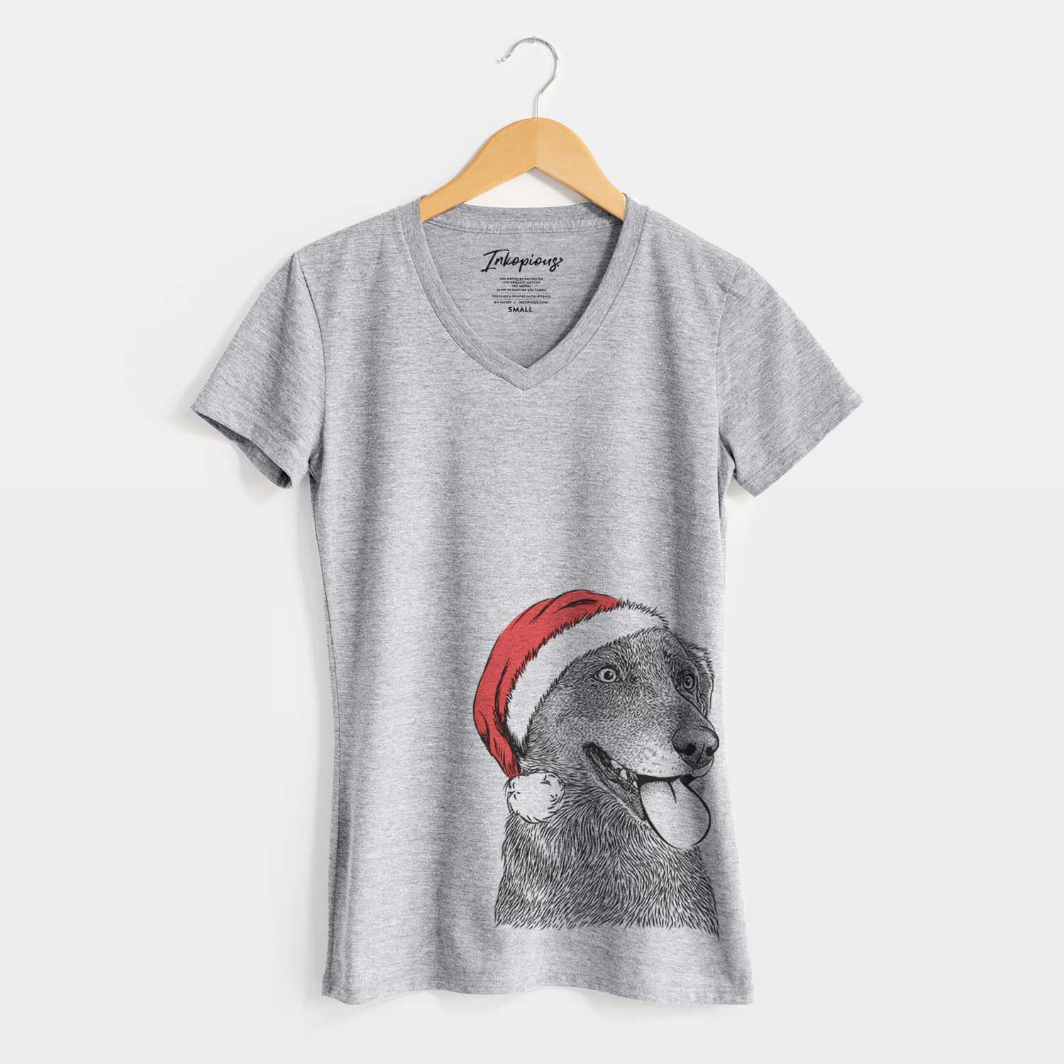 Santa Daisy the Australian Shepherd Mix - Women's V-neck Shirt