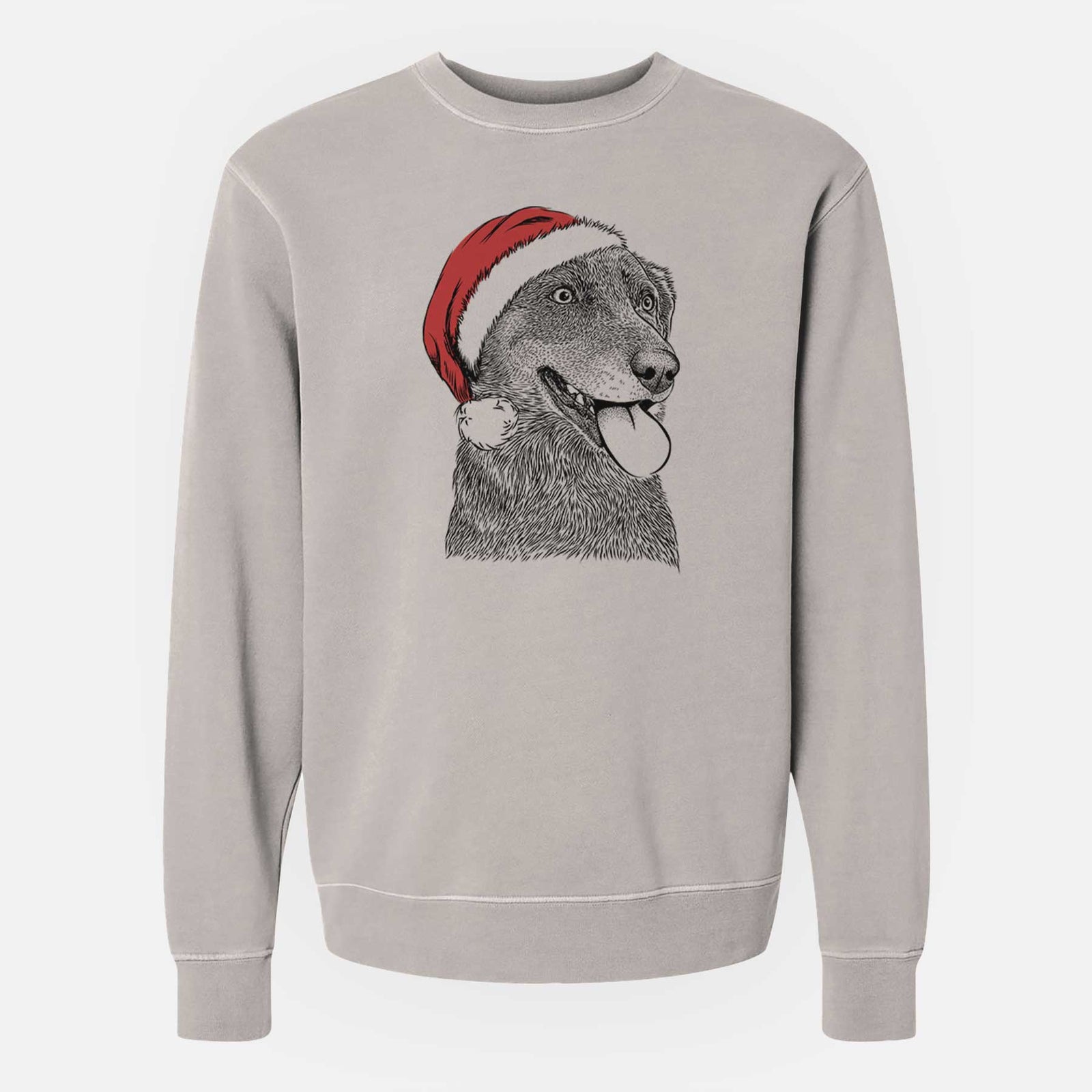 Santa Daisy the Australian Shepherd Mix - Unisex Pigment Dyed Crew Sweatshirt