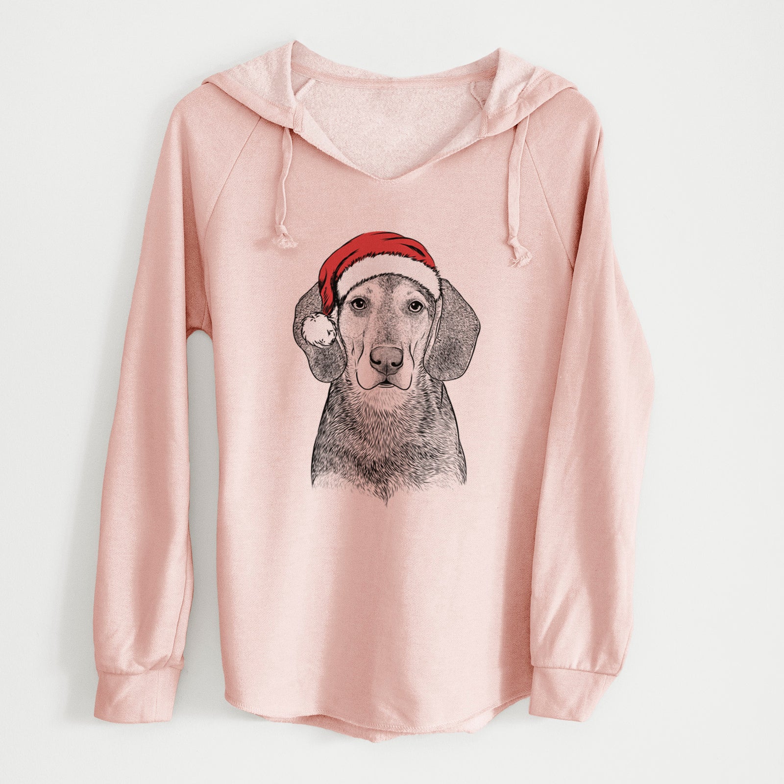 Santa Daisy the Hound Mix - Cali Wave Hooded Sweatshirt