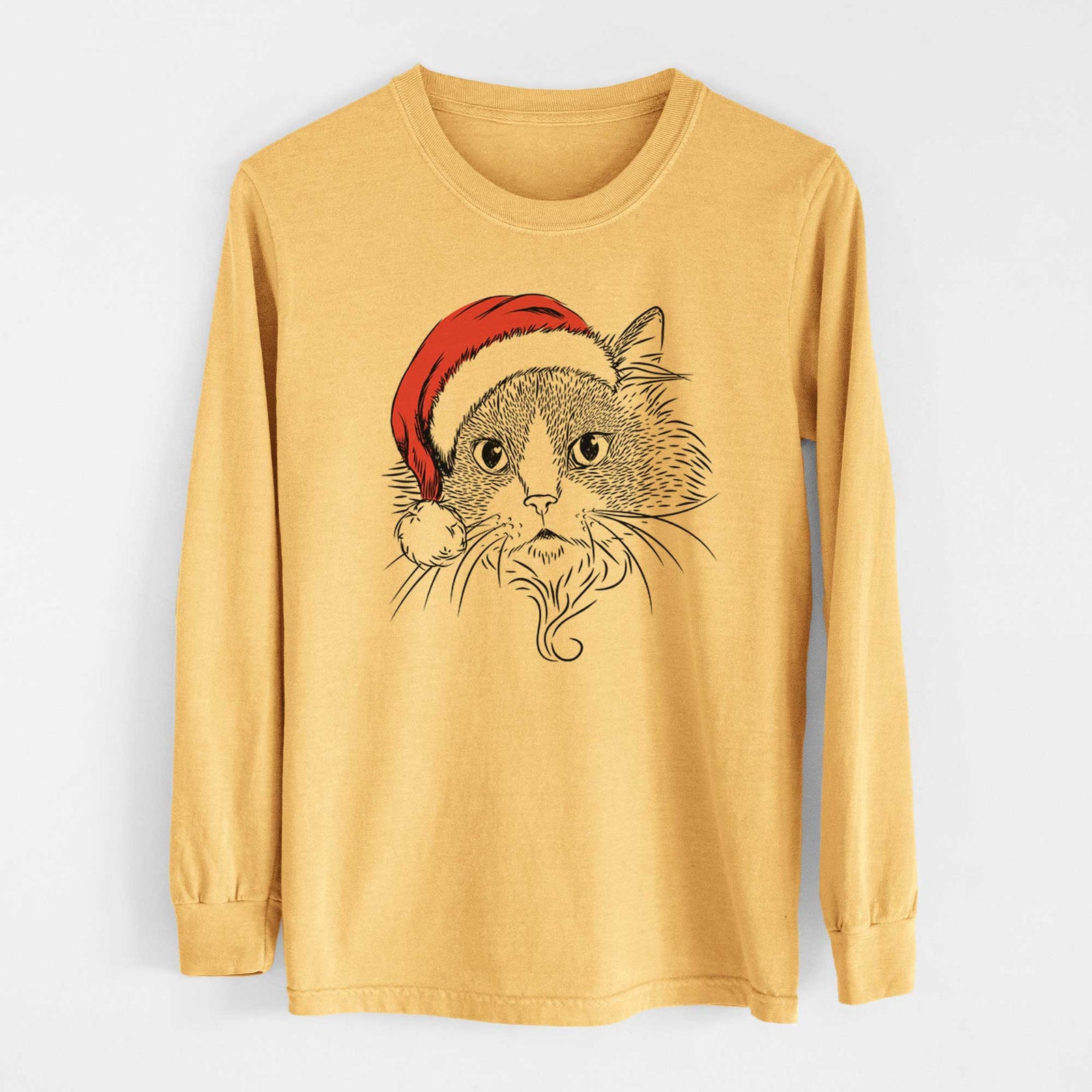 Santa Daniel the Ragdoll Cat - Heavyweight 100% Cotton Long Sleeve