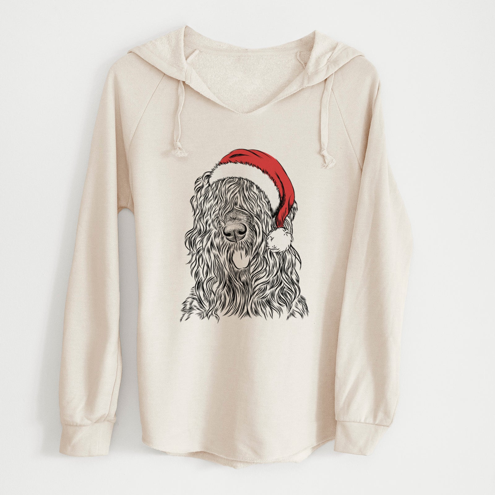 Santa Darryl the Black Russian Terrier - Cali Wave Hooded Sweatshirt