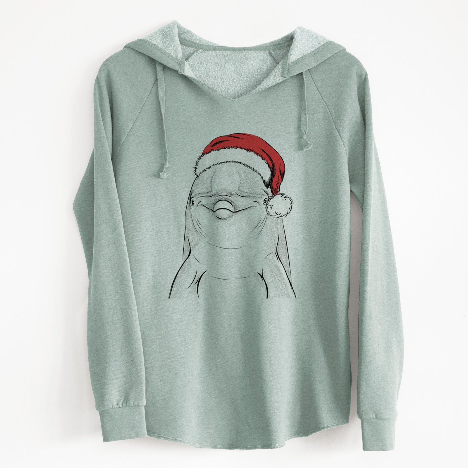 Santa Dave the Dolphin - Cali Wave Hooded Sweatshirt