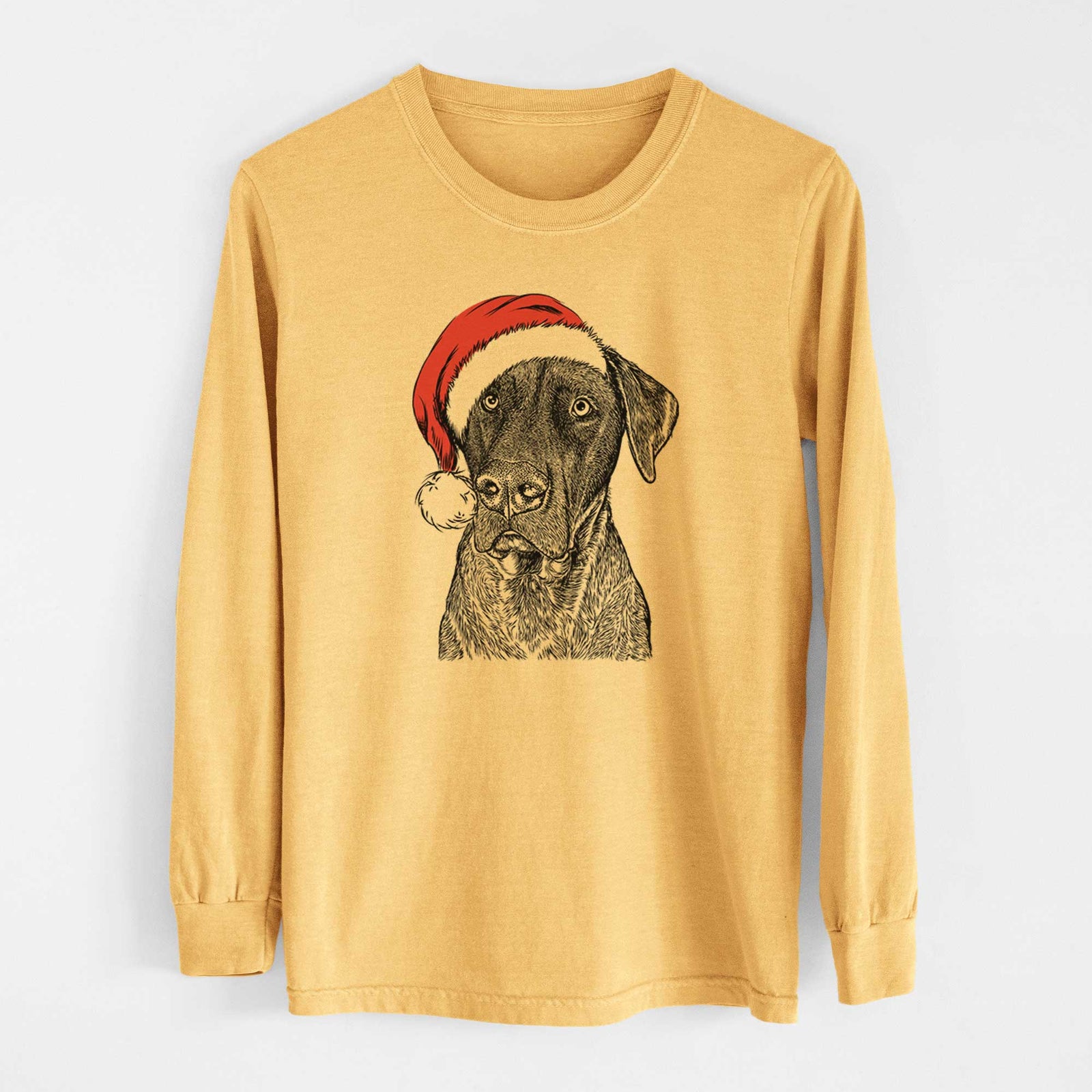 Santa David the Boxador - Heavyweight 100% Cotton Long Sleeve
