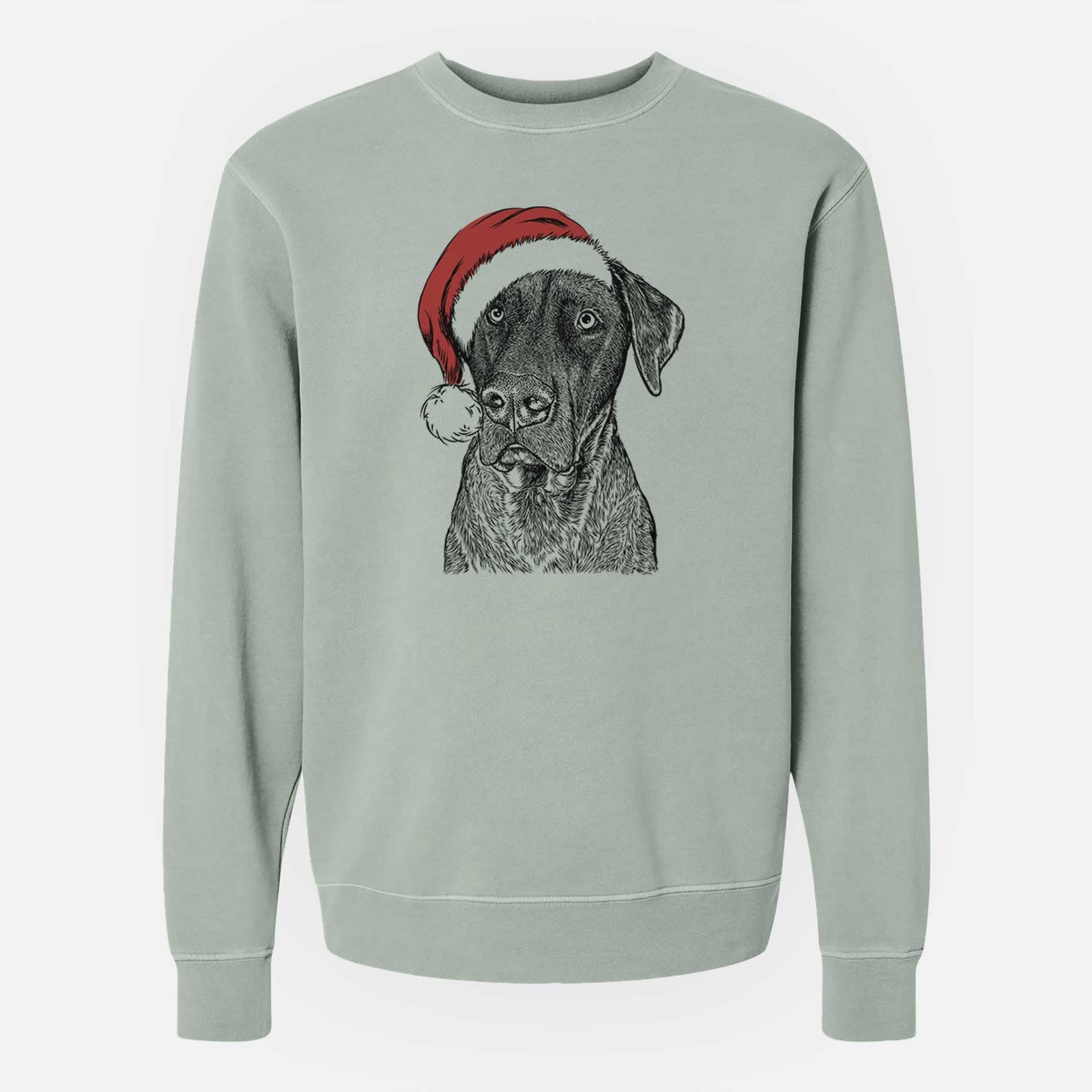 Santa David the Boxador - Unisex Pigment Dyed Crew Sweatshirt