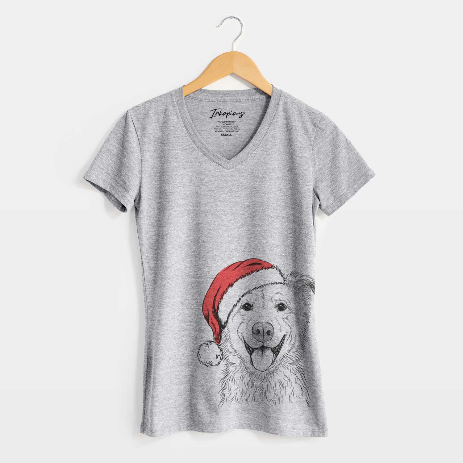 Santa Dawson the Mixed Breed - Women's V-neck Shirt