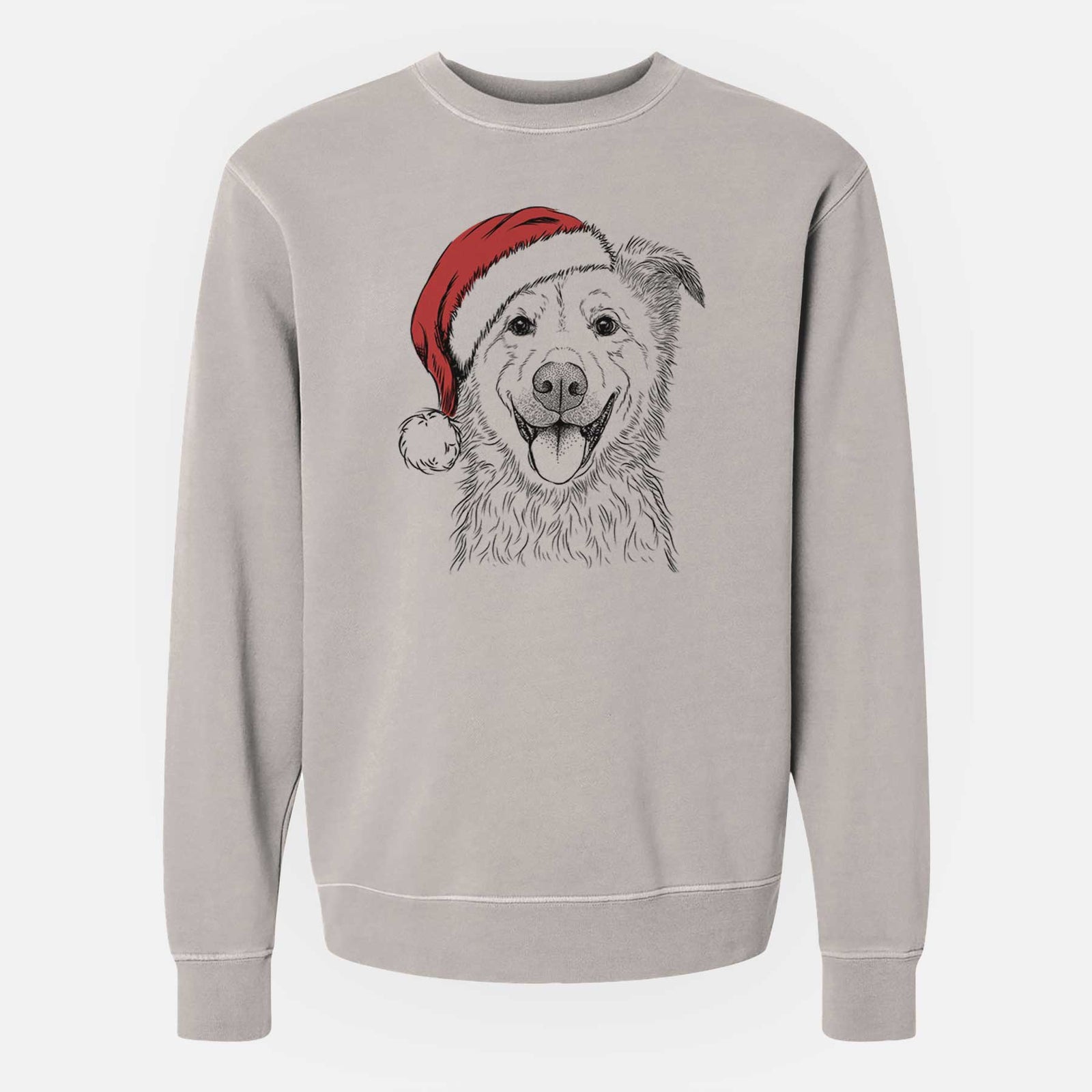 Santa Dawson the Mixed Breed - Unisex Pigment Dyed Crew Sweatshirt