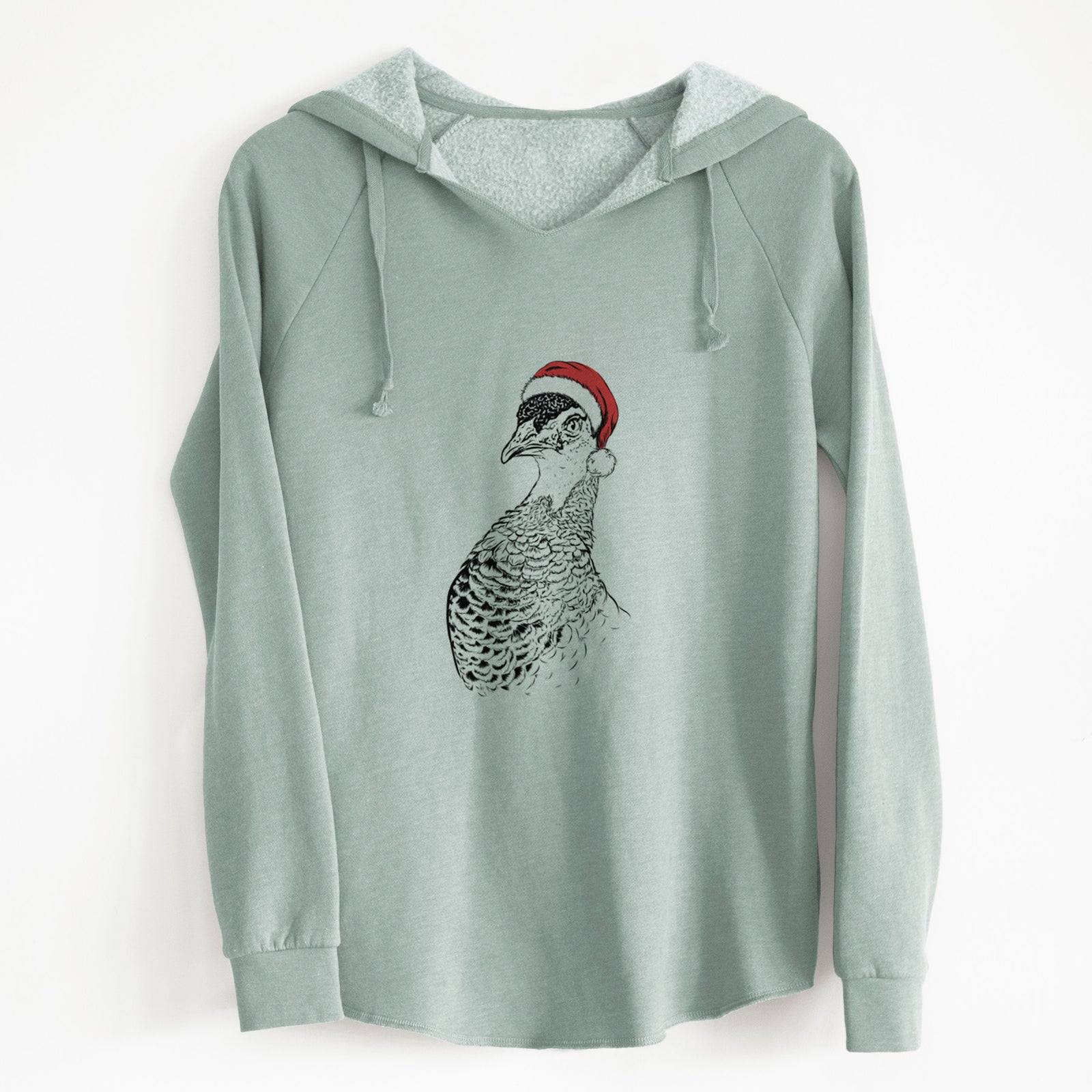 Santa Dee the Peahen - Cali Wave Hooded Sweatshirt
