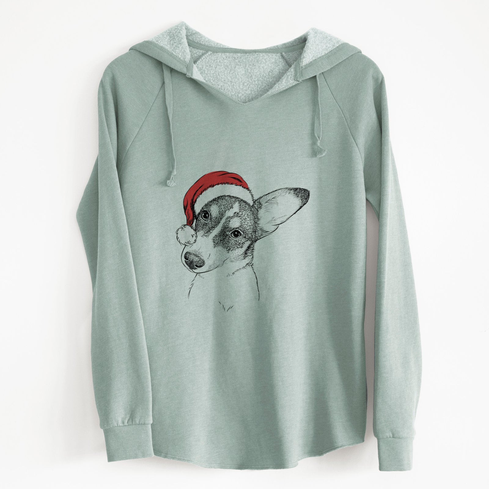 Santa Dexter the Corgi - Cali Wave Hooded Sweatshirt
