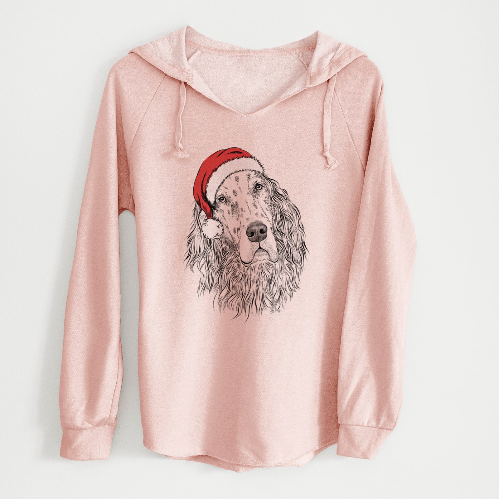 Santa Dexter the English Setter - Cali Wave Hooded Sweatshirt
