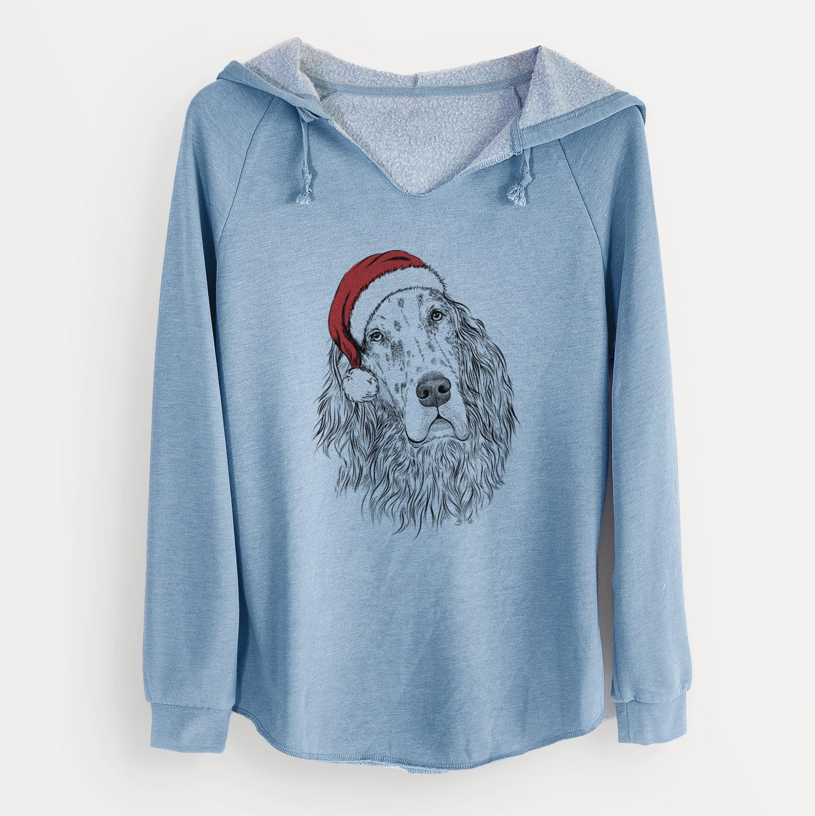 Santa Dexter the English Setter - Cali Wave Hooded Sweatshirt