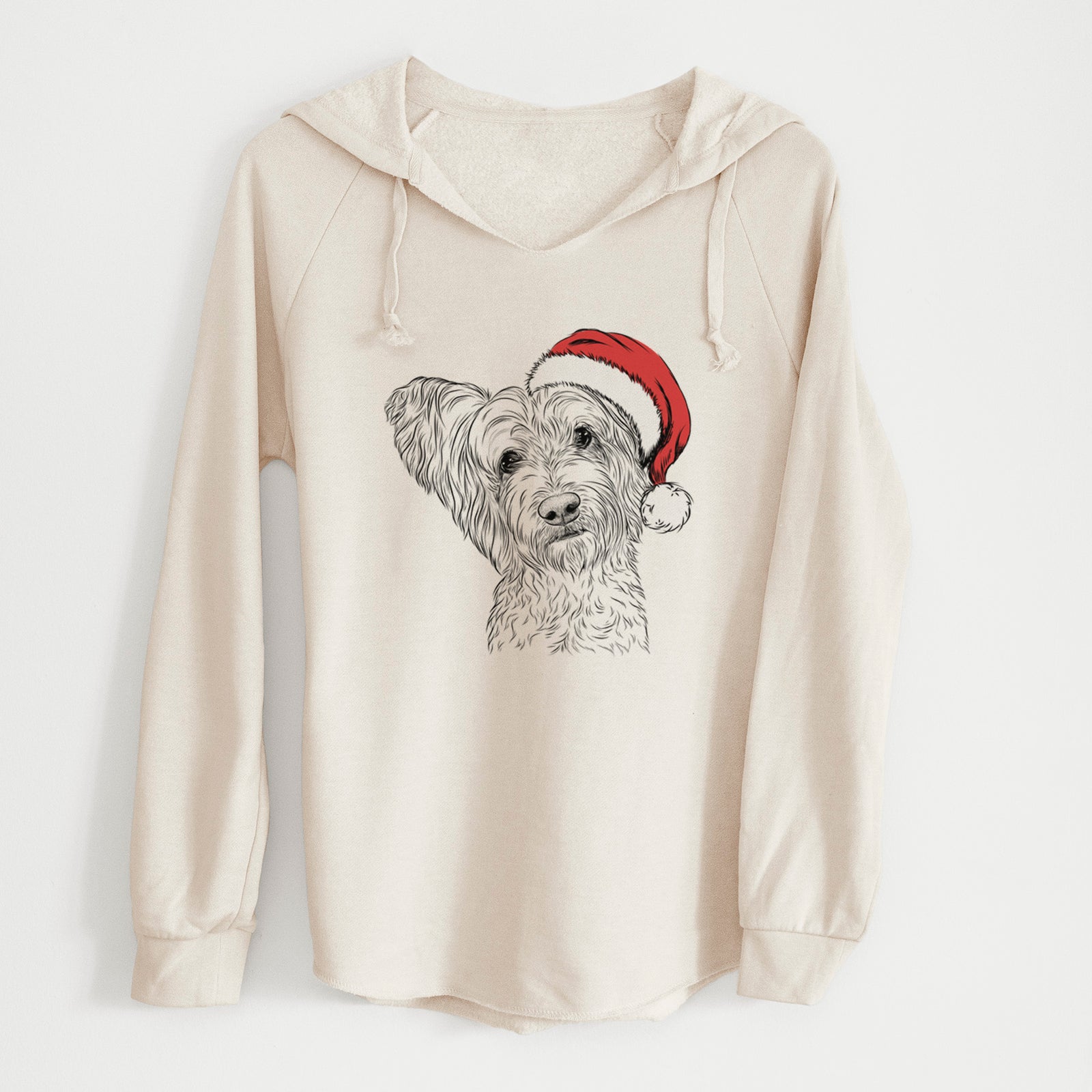 Santa Dexter the Terrier Mix - Cali Wave Hooded Sweatshirt