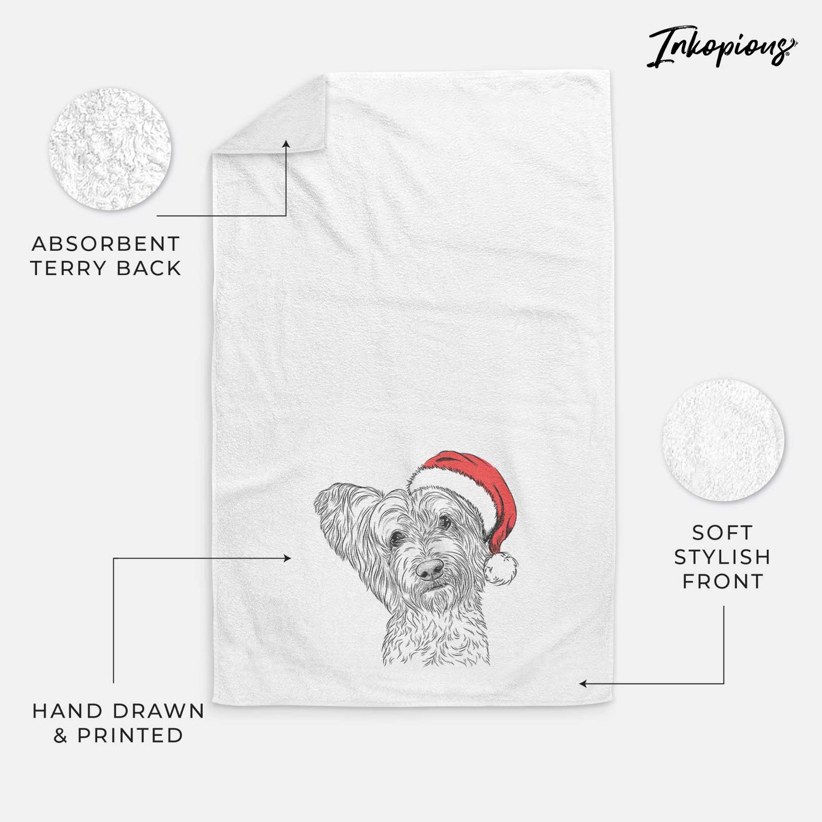 Dexter the Terrier Mix Decorative Hand Towel