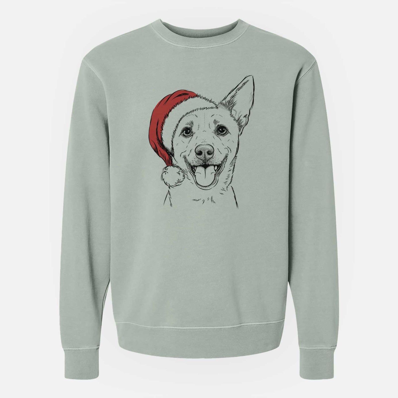 Santa Dinghy the Mixed Breed - Unisex Pigment Dyed Crew Sweatshirt