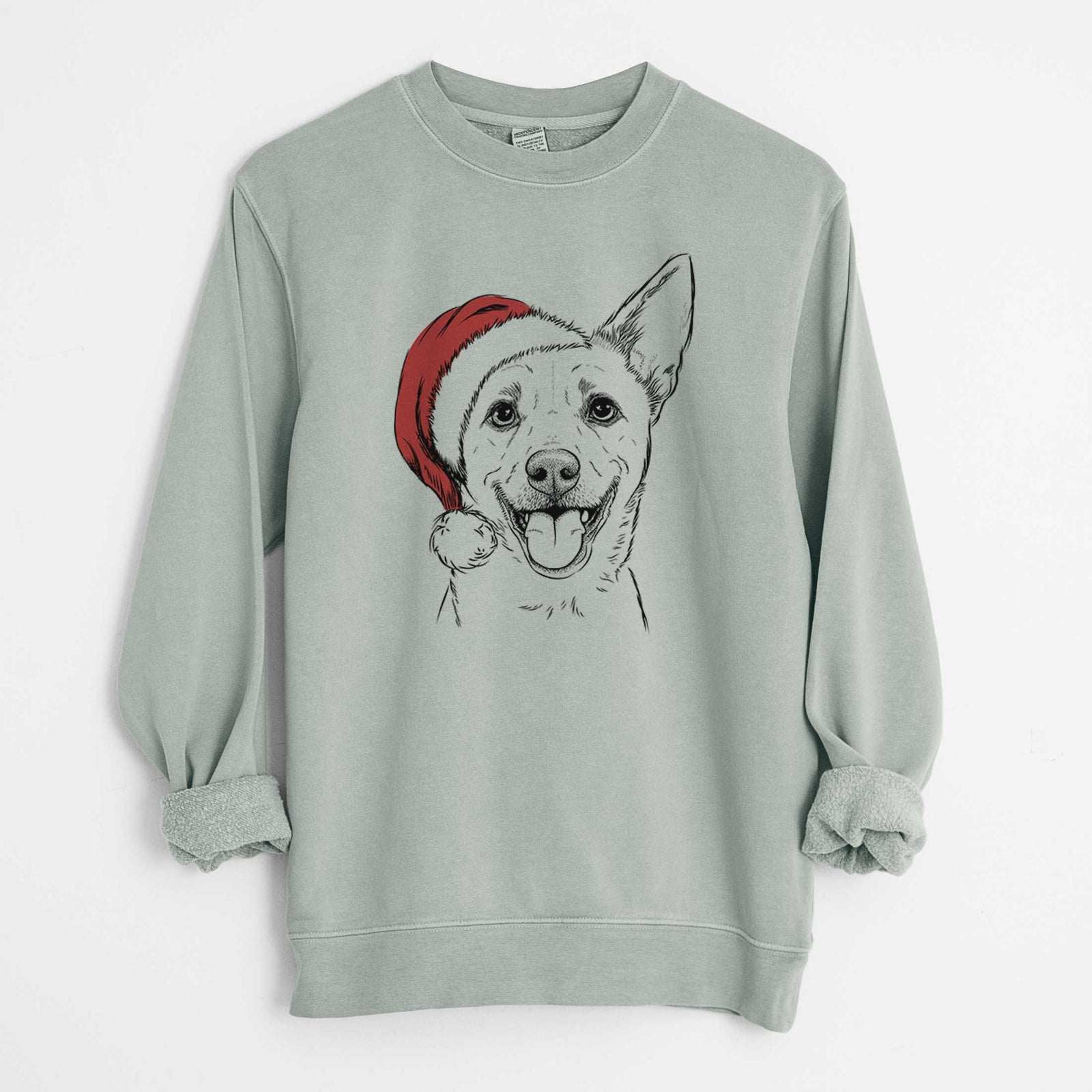Santa Dinghy the Mixed Breed - Unisex Pigment Dyed Crew Sweatshirt