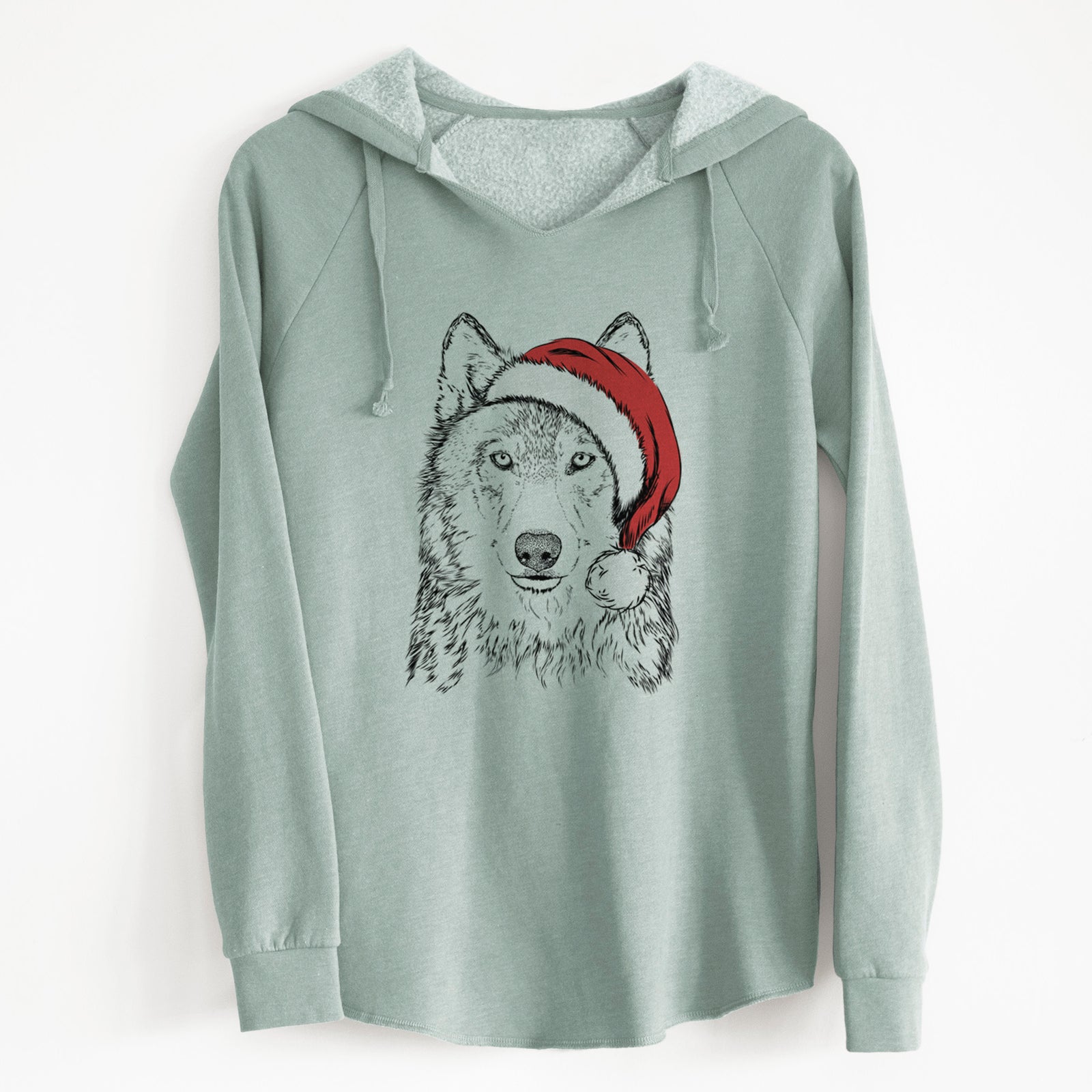Santa Django the Grey Wolf - Cali Wave Hooded Sweatshirt
