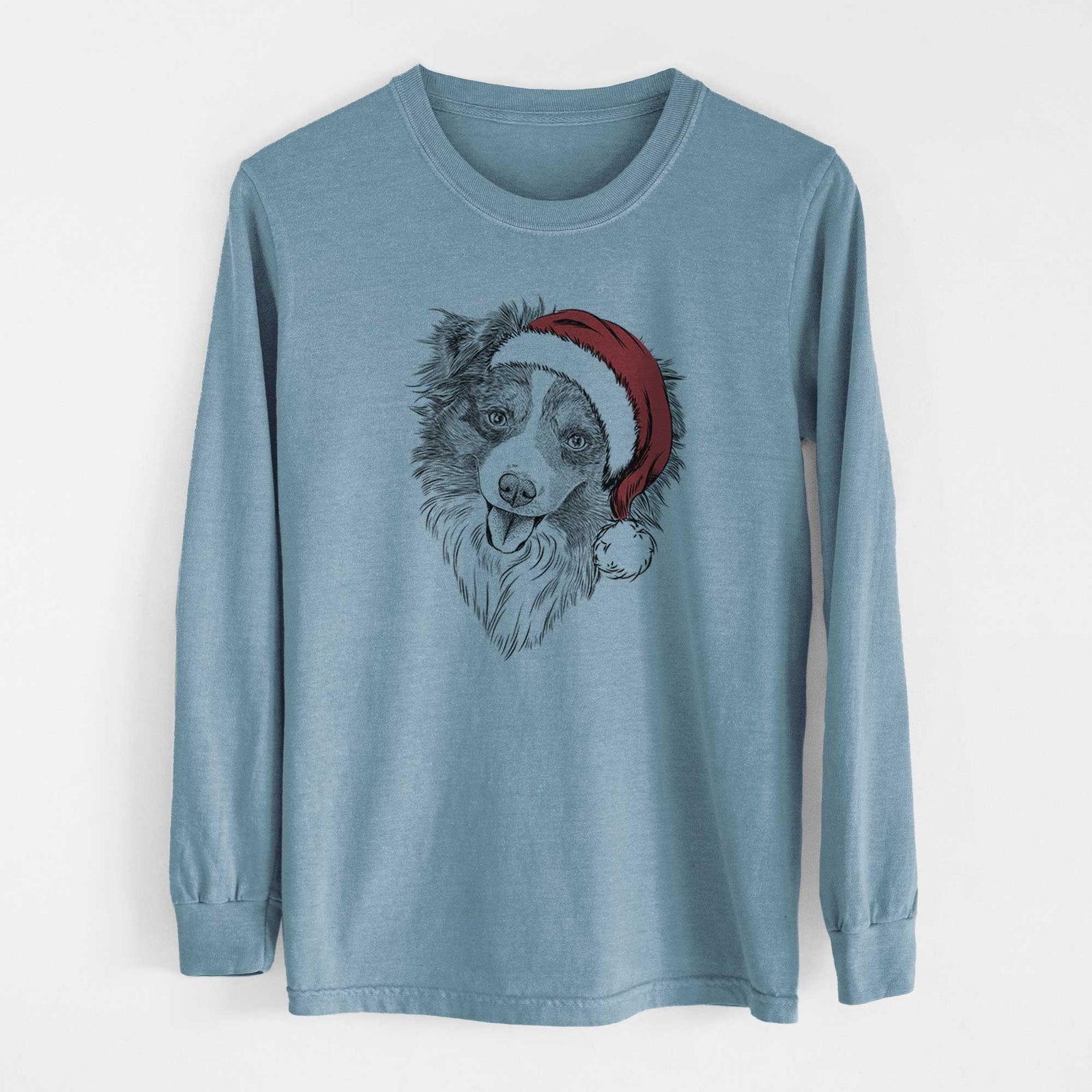 Santa Doc the Mini Aussie - Heavyweight 100% Cotton Long Sleeve