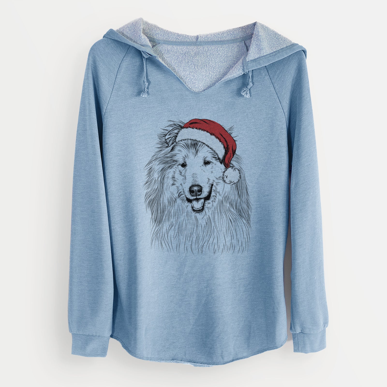 Santa Donnan the Rough Collie - Cali Wave Hooded Sweatshirt