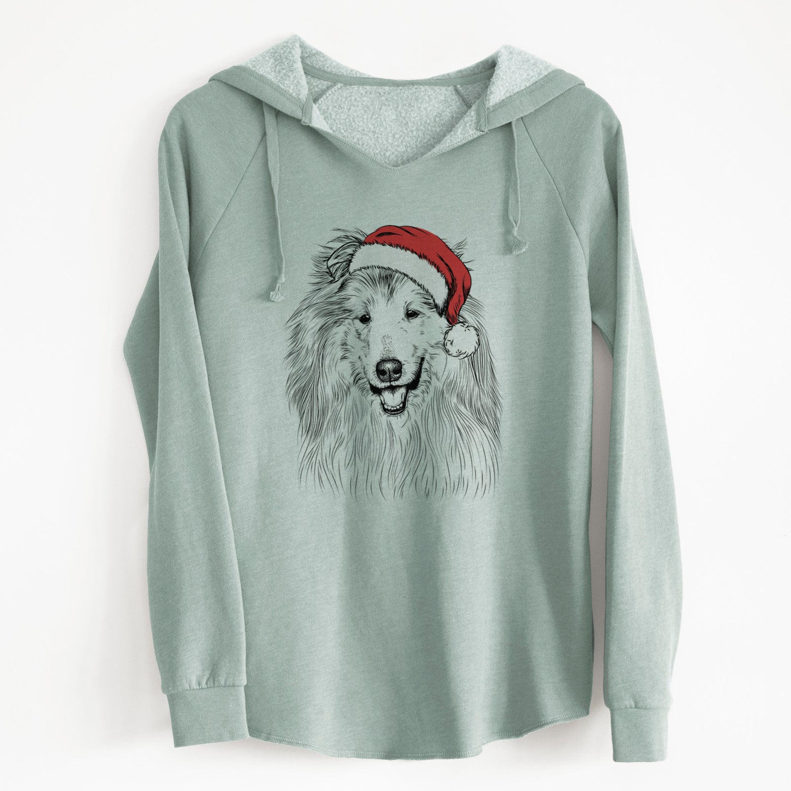 Santa Donnan the Rough Collie - Cali Wave Hooded Sweatshirt