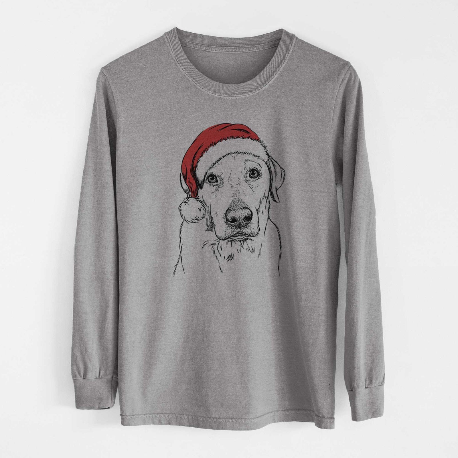 Santa Duke the Yellow Lab - Heavyweight 100% Cotton Long Sleeve