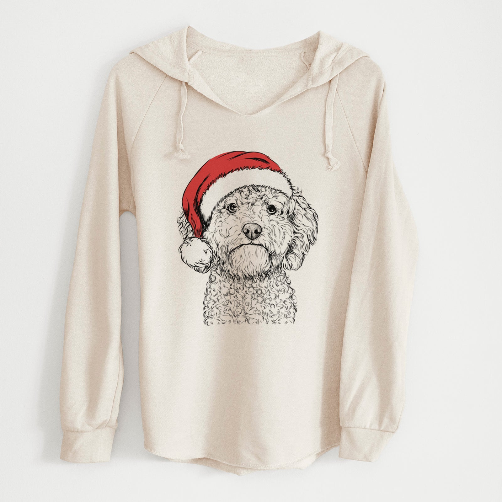Santa Edgar the Shihpoo - Cali Wave Hooded Sweatshirt