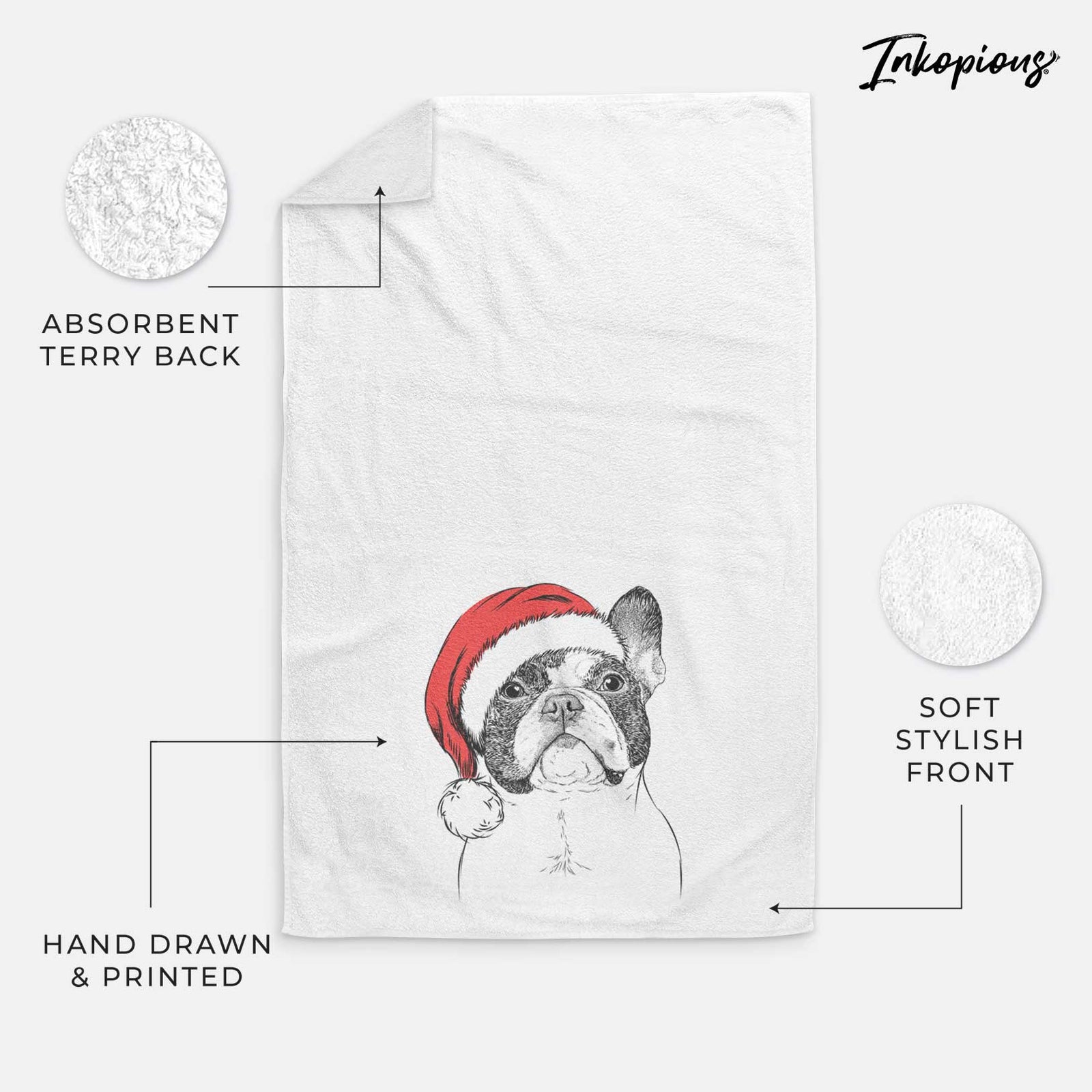 Ella the French Bulldog Decorative Hand Towel