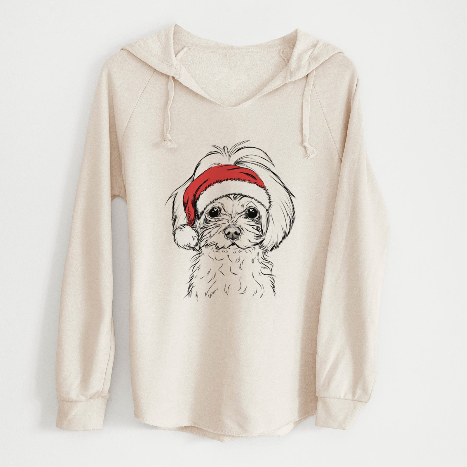 Santa Ellie the Maltese - Cali Wave Hooded Sweatshirt