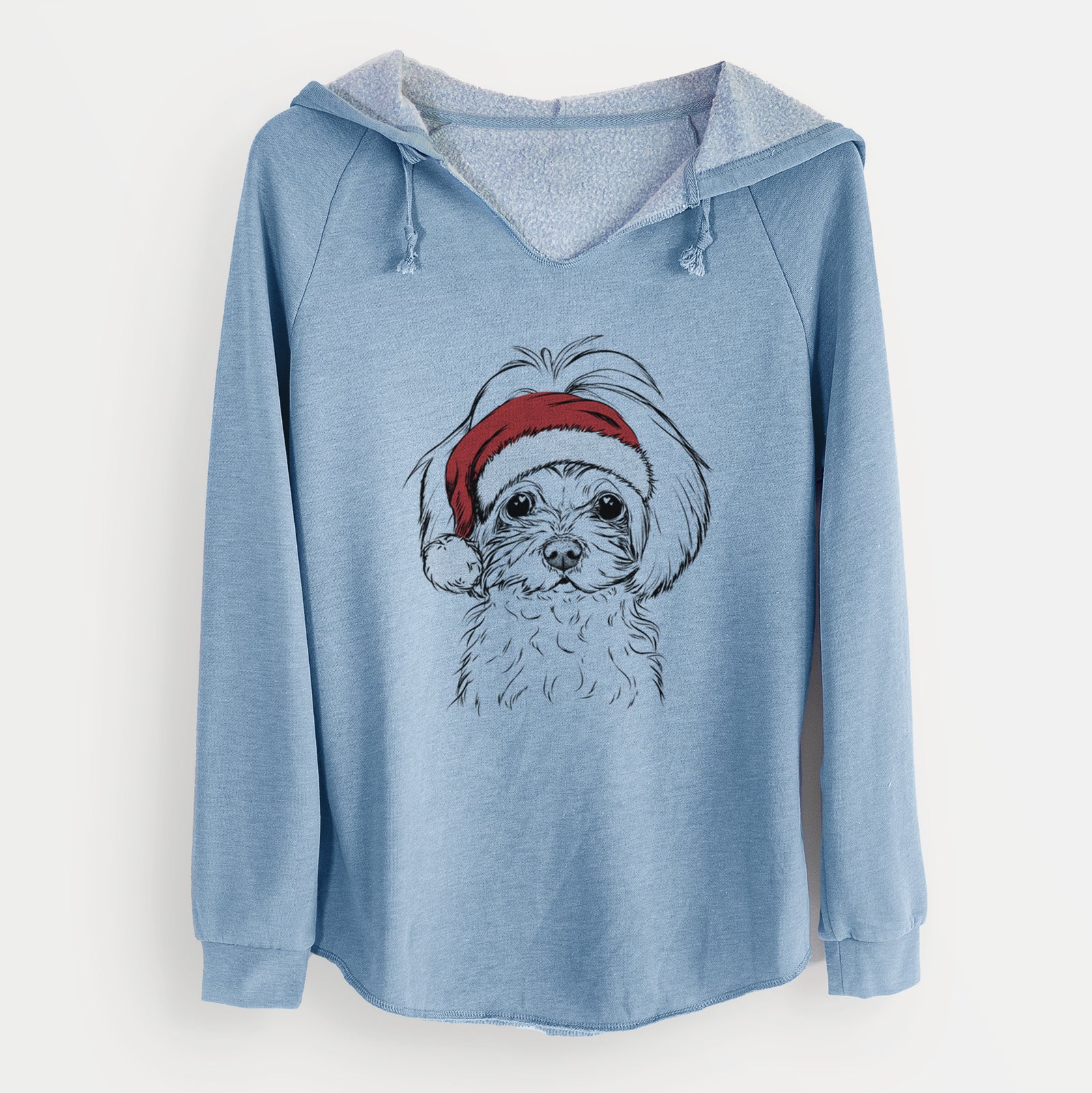 Santa Ellie the Maltese - Cali Wave Hooded Sweatshirt
