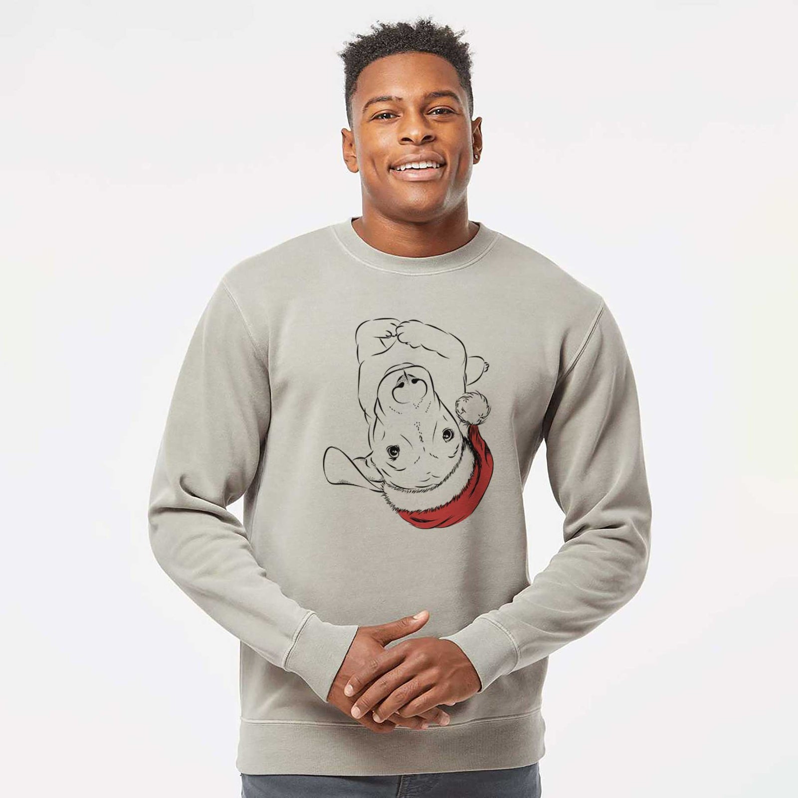 Santa Eloise the Mixed Breed - Unisex Pigment Dyed Crew Sweatshirt