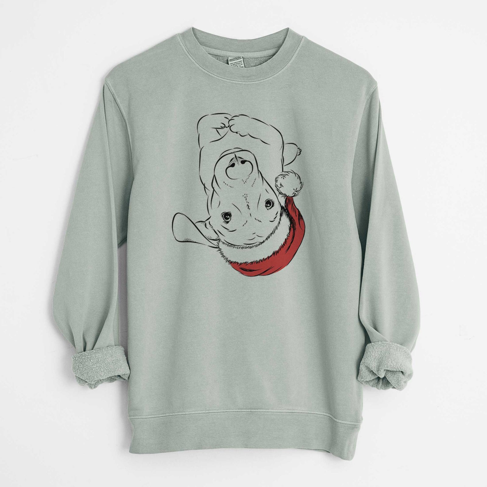 Santa Eloise the Mixed Breed - Unisex Pigment Dyed Crew Sweatshirt