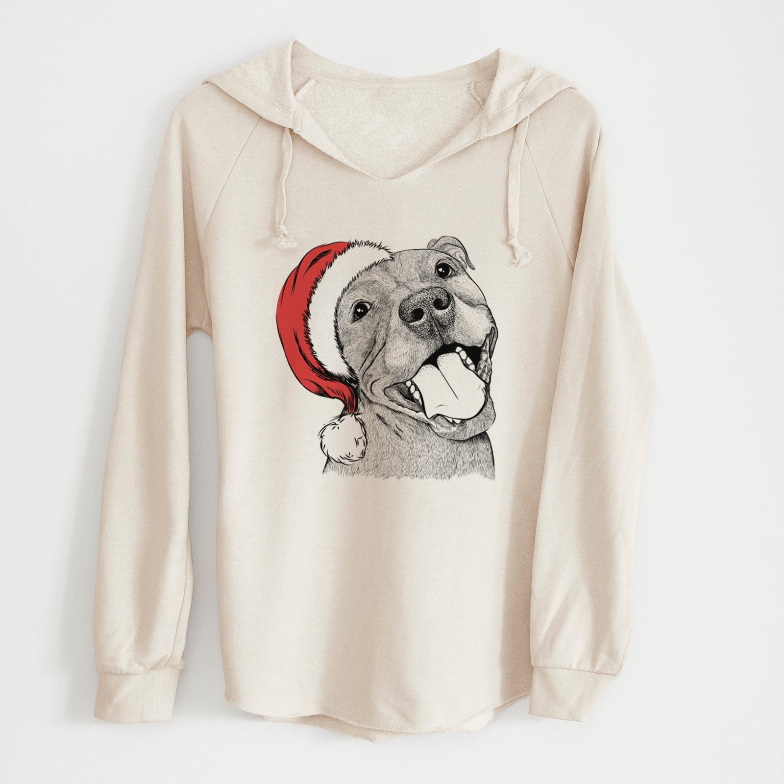 Santa Eloise the Pitbull Mix - Cali Wave Hooded Sweatshirt