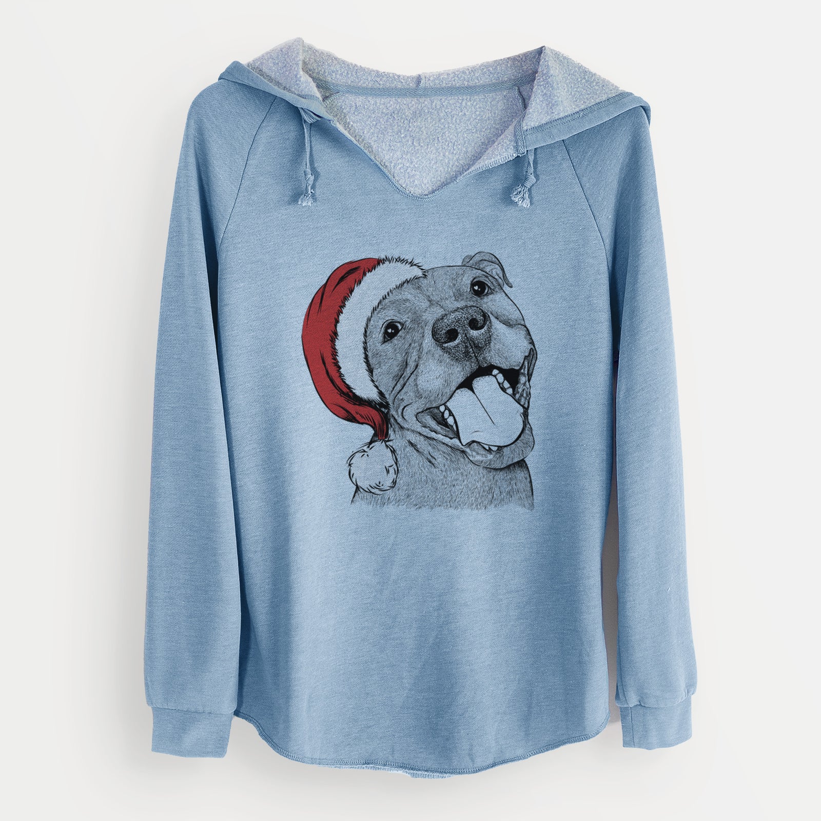 Santa Eloise the Pitbull Mix - Cali Wave Hooded Sweatshirt