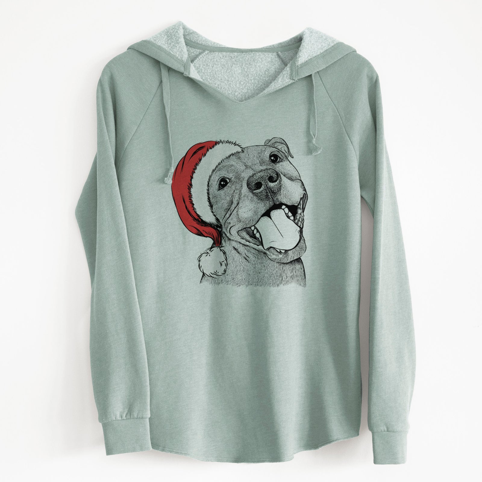 Santa Eloise the Pitbull Mix - Cali Wave Hooded Sweatshirt