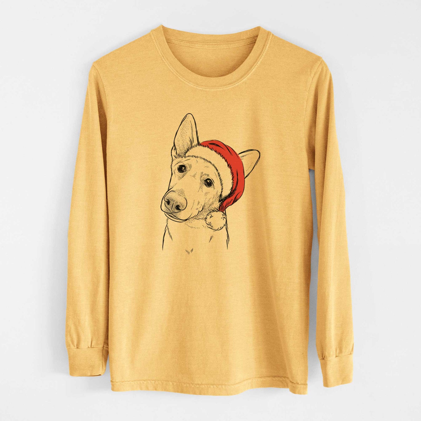 Santa Elsa the German Shepherd - Heavyweight 100% Cotton Long Sleeve