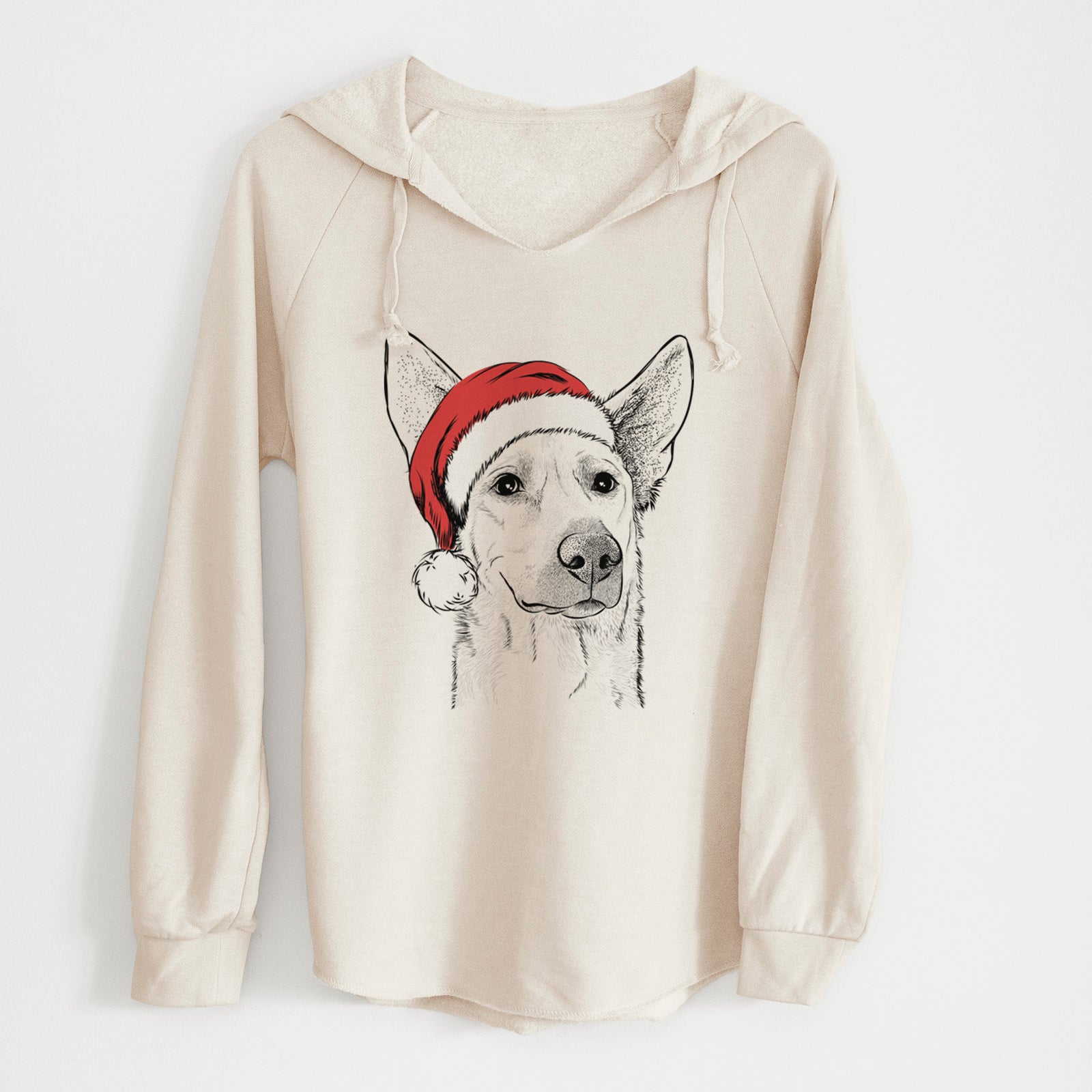 Santa Ember the Shepherd Mix - Cali Wave Hooded Sweatshirt