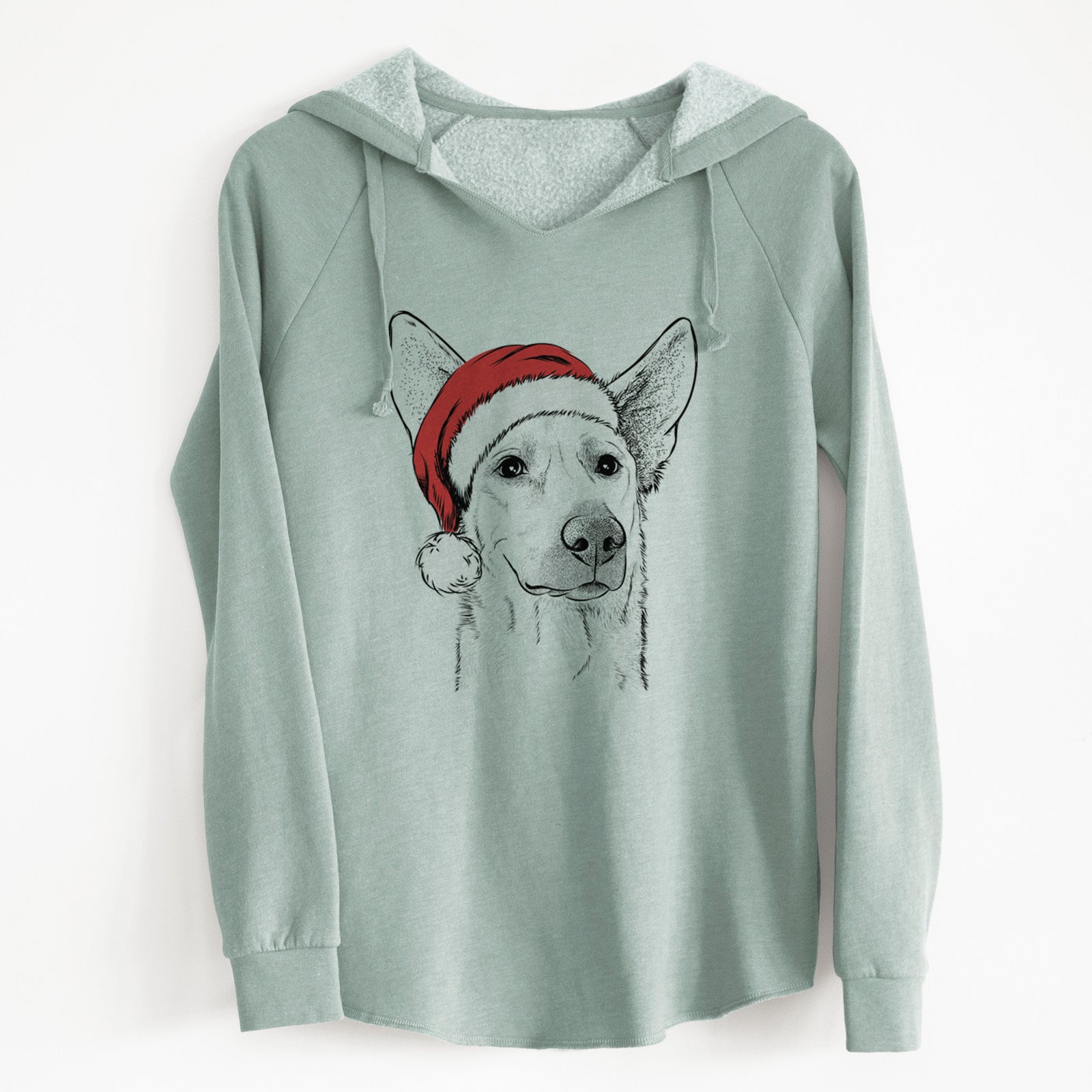 Santa Ember the Shepherd Mix - Cali Wave Hooded Sweatshirt
