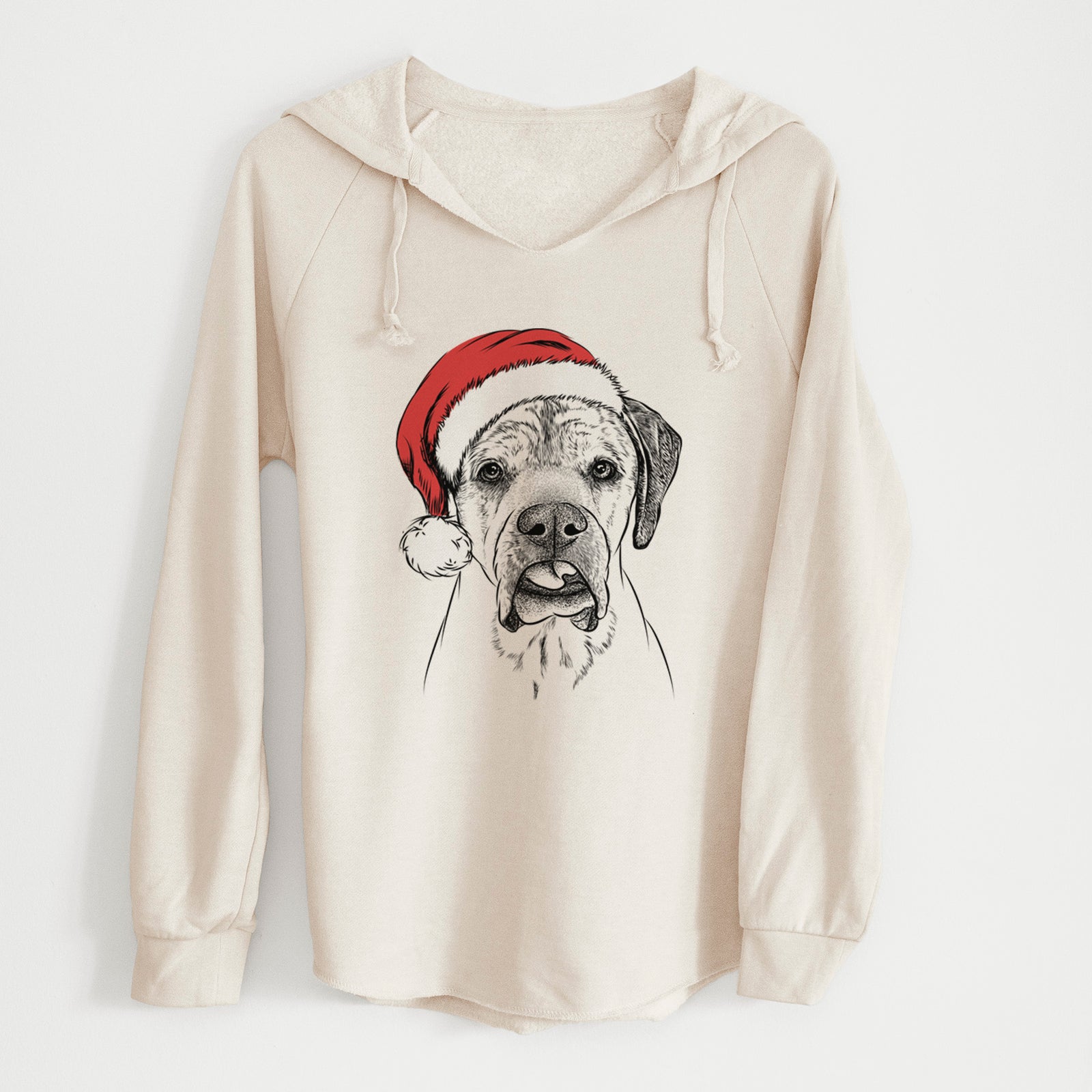 Santa Emma the English Mastiff - Cali Wave Hooded Sweatshirt