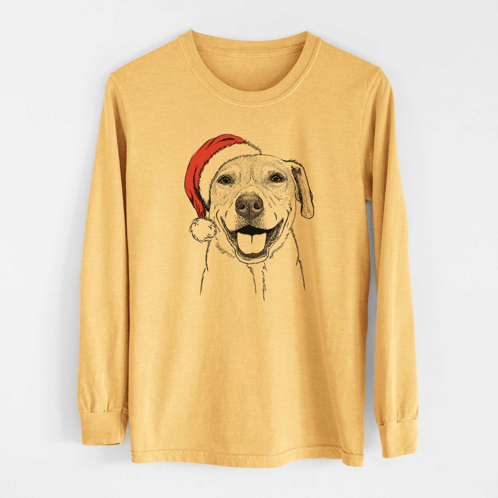 Santa Ernie the Mixed Breed - Heavyweight 100% Cotton Long Sleeve
