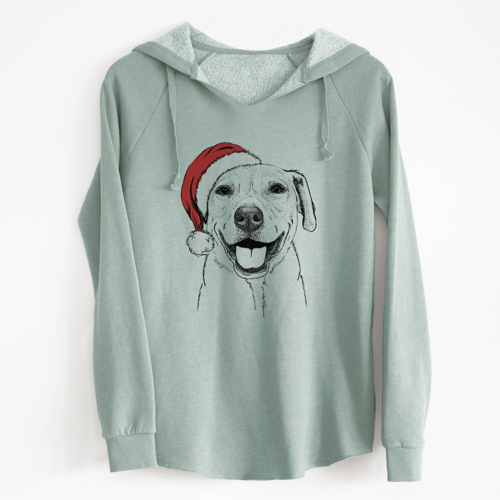 Santa Ernie the Mixed Breed - Cali Wave Hooded Sweatshirt