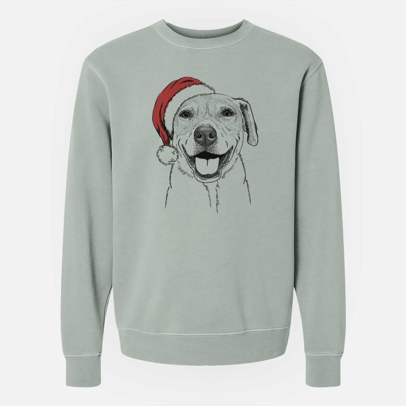 Santa Ernie the Mixed Breed - Unisex Pigment Dyed Crew Sweatshirt