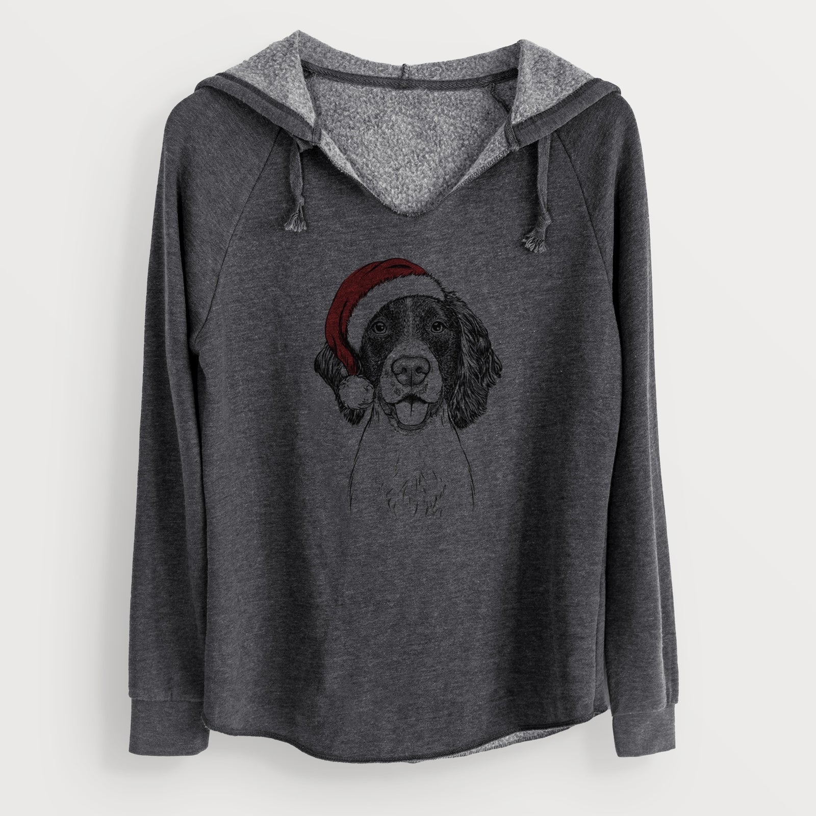 Santa Ever the English Springer Spaniel - Cali Wave Hooded Sweatshirt