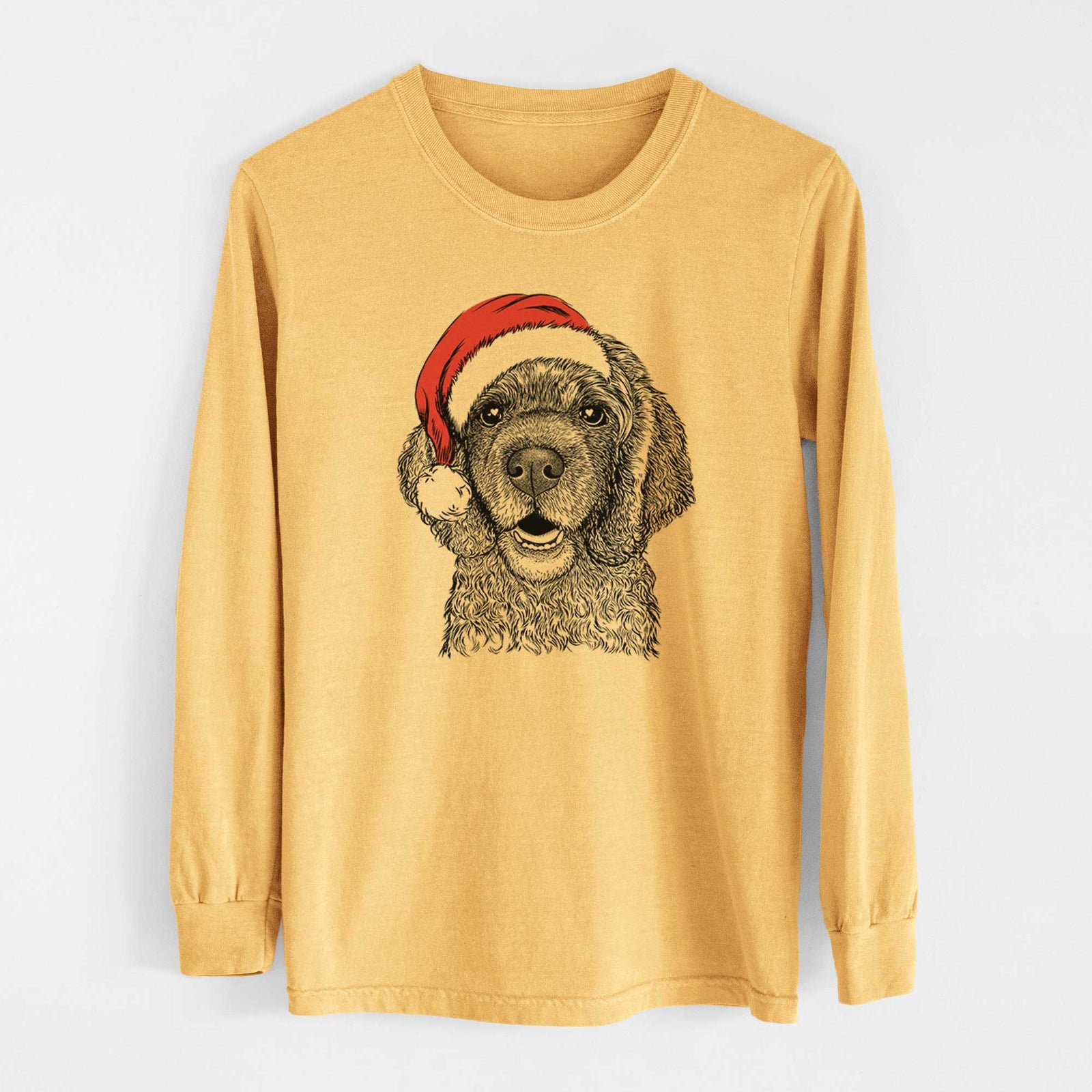 Santa Fannie Mae the Cocker Spaniel - Heavyweight 100% Cotton Long Sleeve