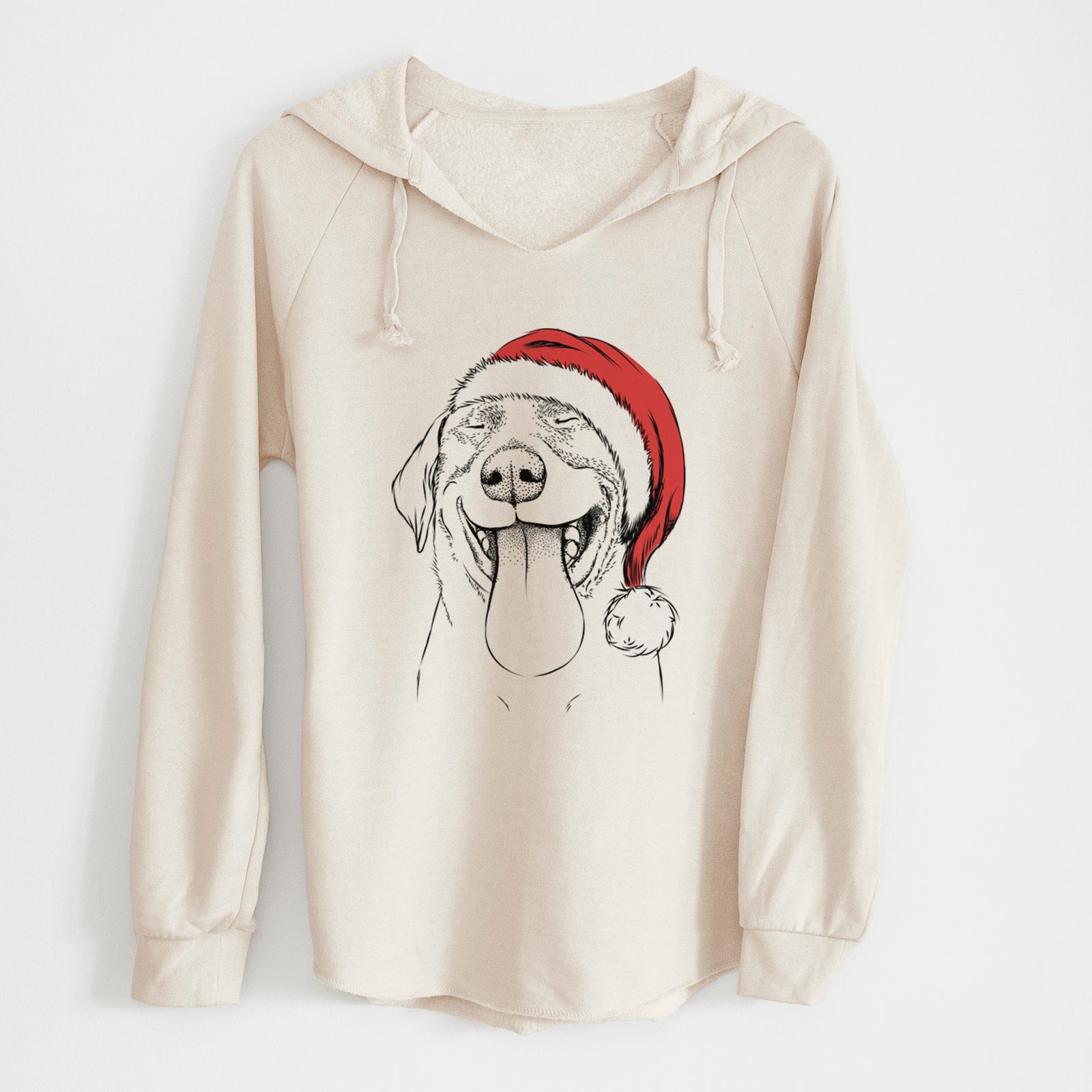 Santa Fig the Labrador Retriever - Cali Wave Hooded Sweatshirt