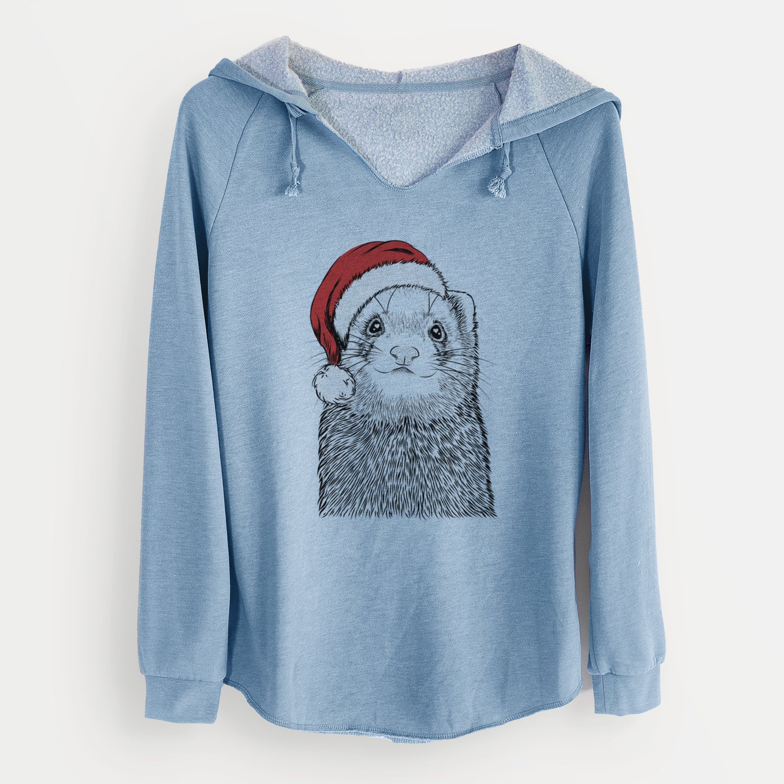 Santa Fig the Ferret - Cali Wave Hooded Sweatshirt