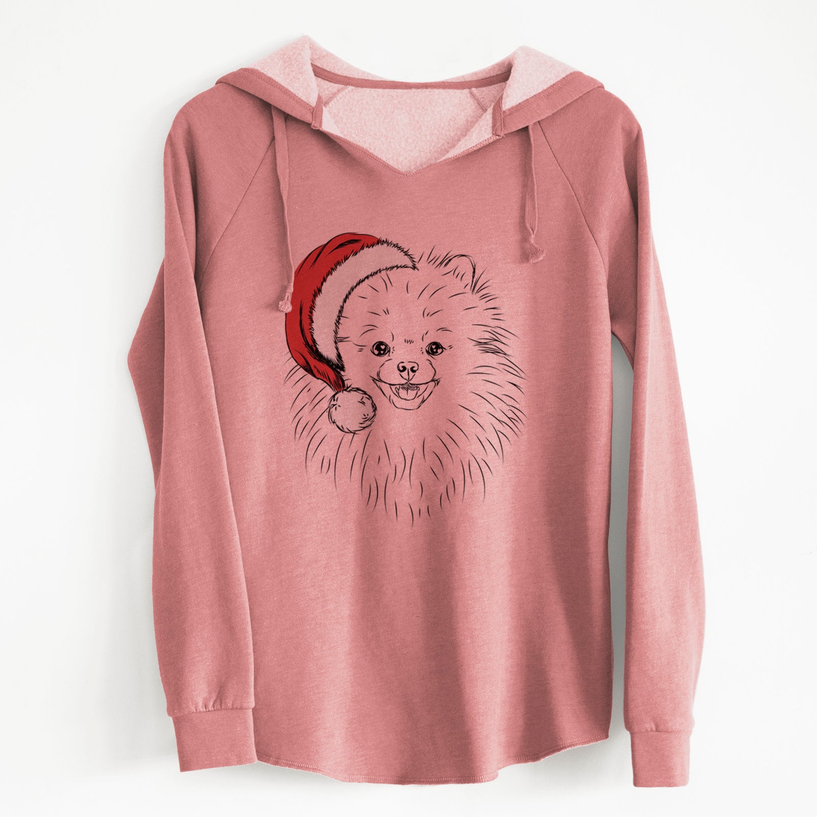 Santa Finn the Pomeranian - Cali Wave Hooded Sweatshirt