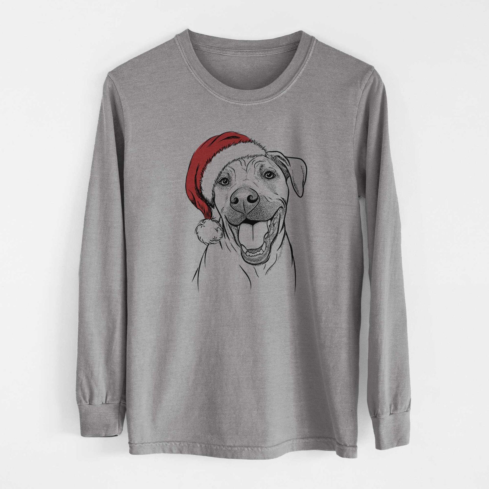 Santa Finn the Hound Mix - Heavyweight 100% Cotton Long Sleeve